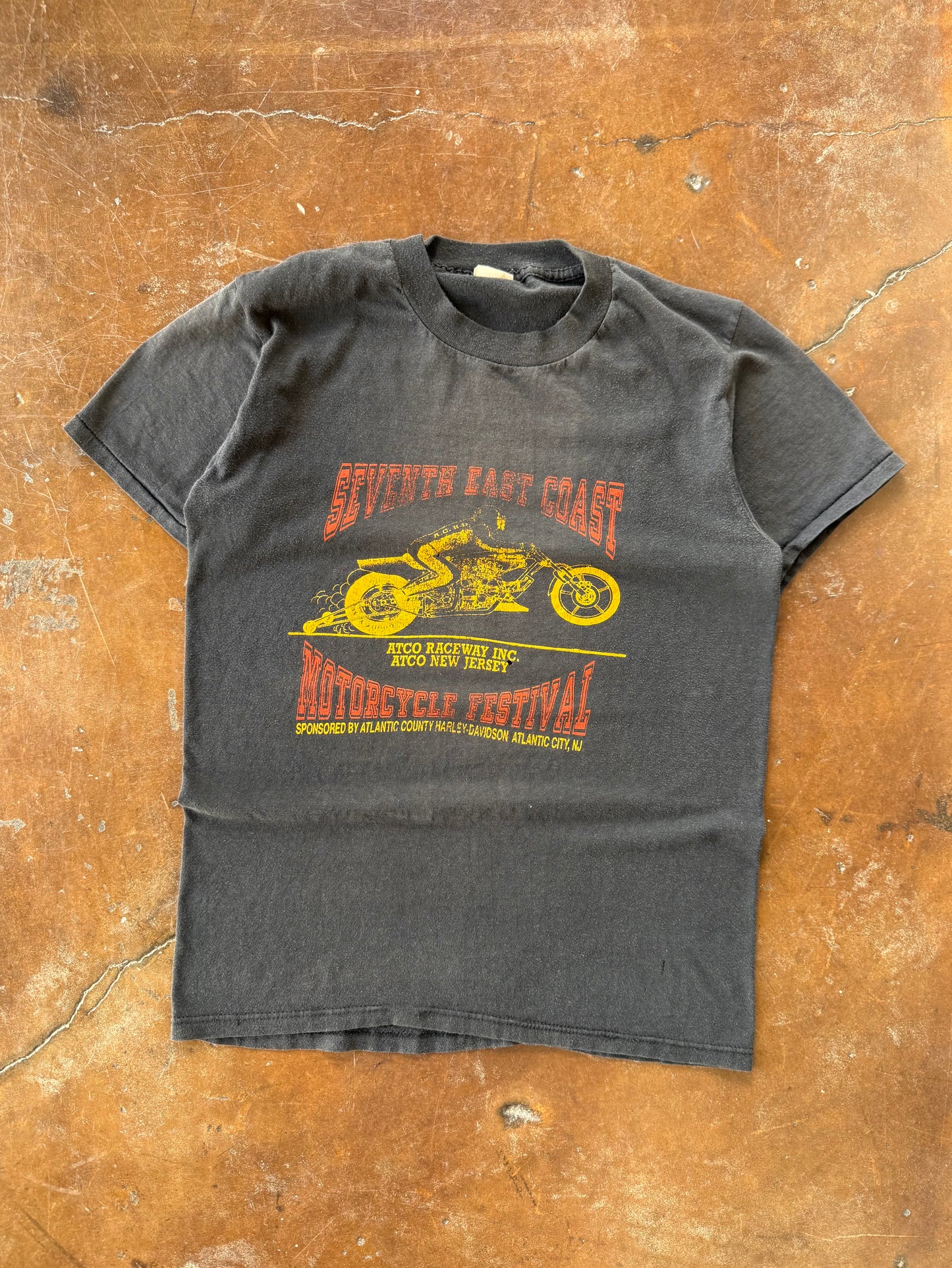 70s Motorcycle Festival Harley Davidson Sponsor shirt (LARGE)