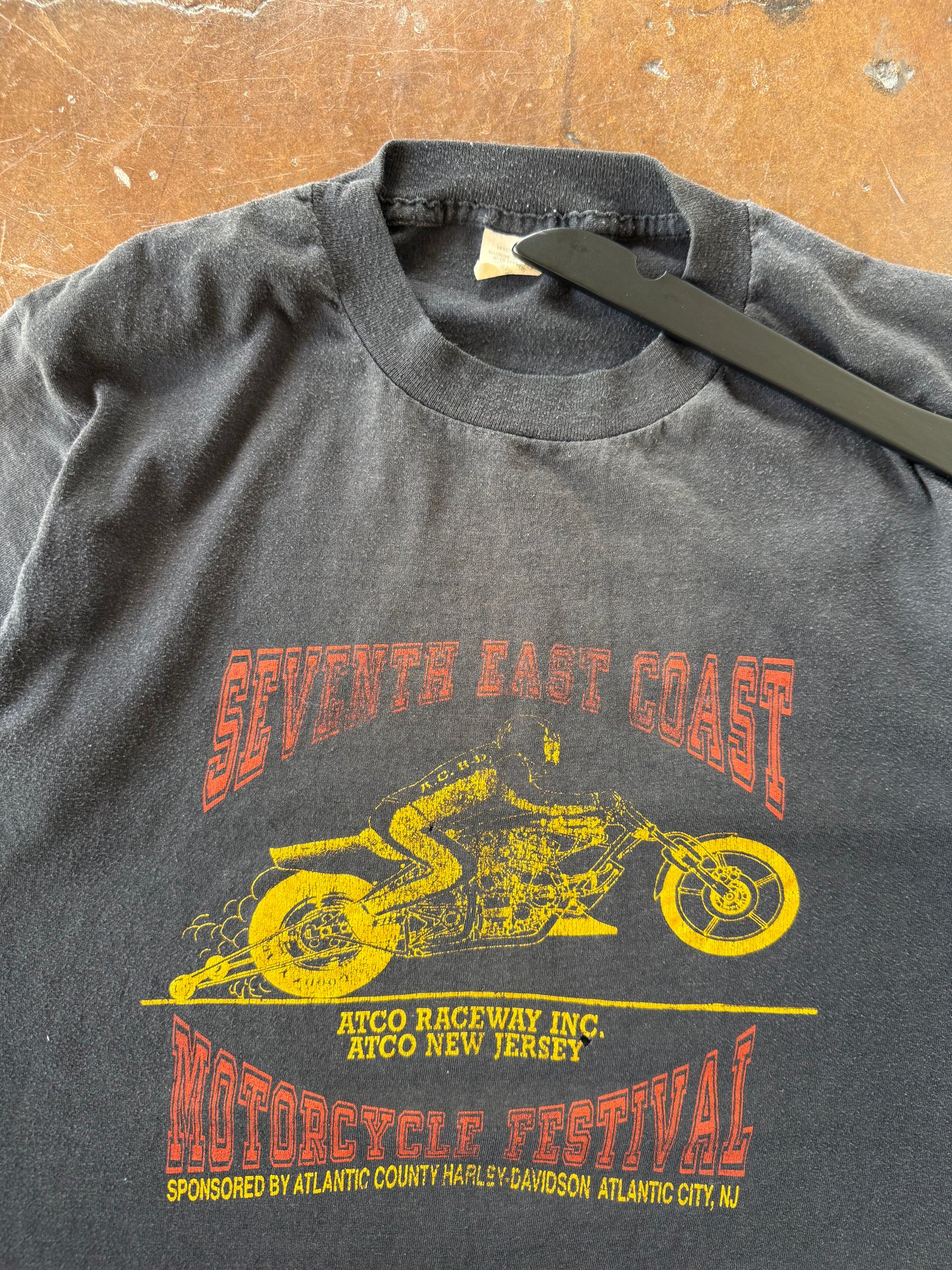 70s Motorcycle Festival Harley Davidson Sponsor shirt (LARGE)