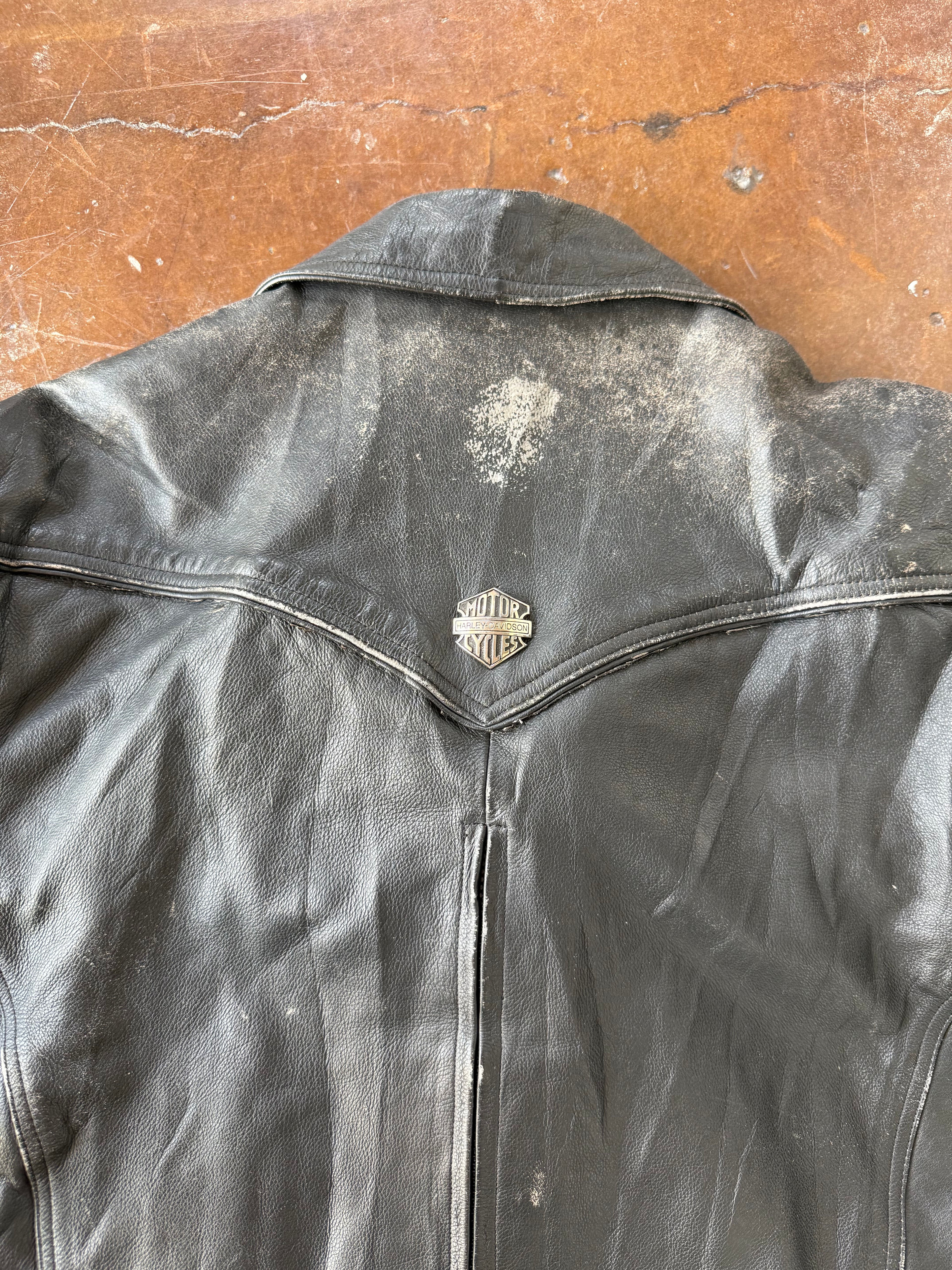 90s Harley Davidson Motorcycle leather jacket (LARGE)