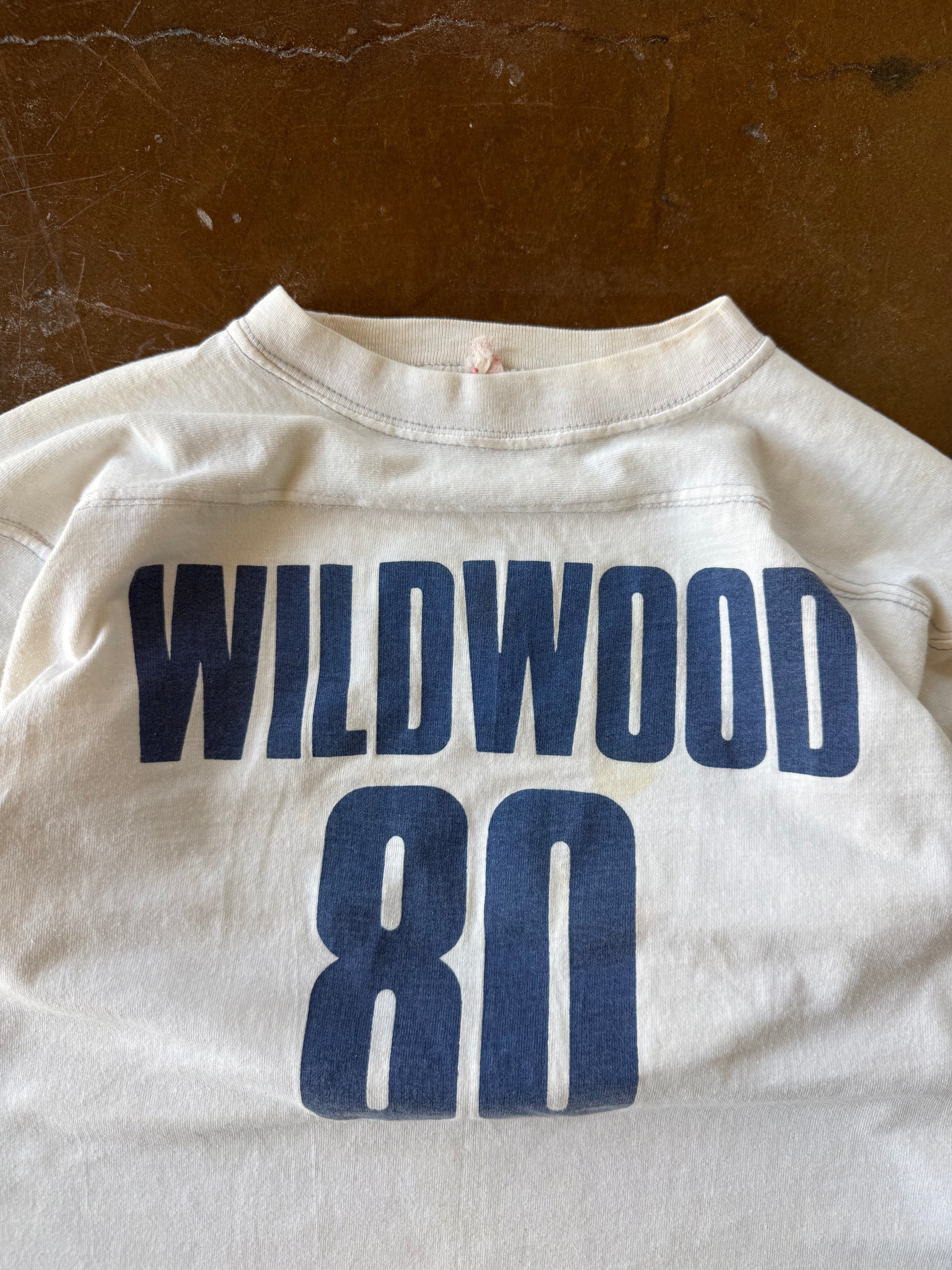 80s Wildwood "80" jersey style cotton shirt (MEDIUM)