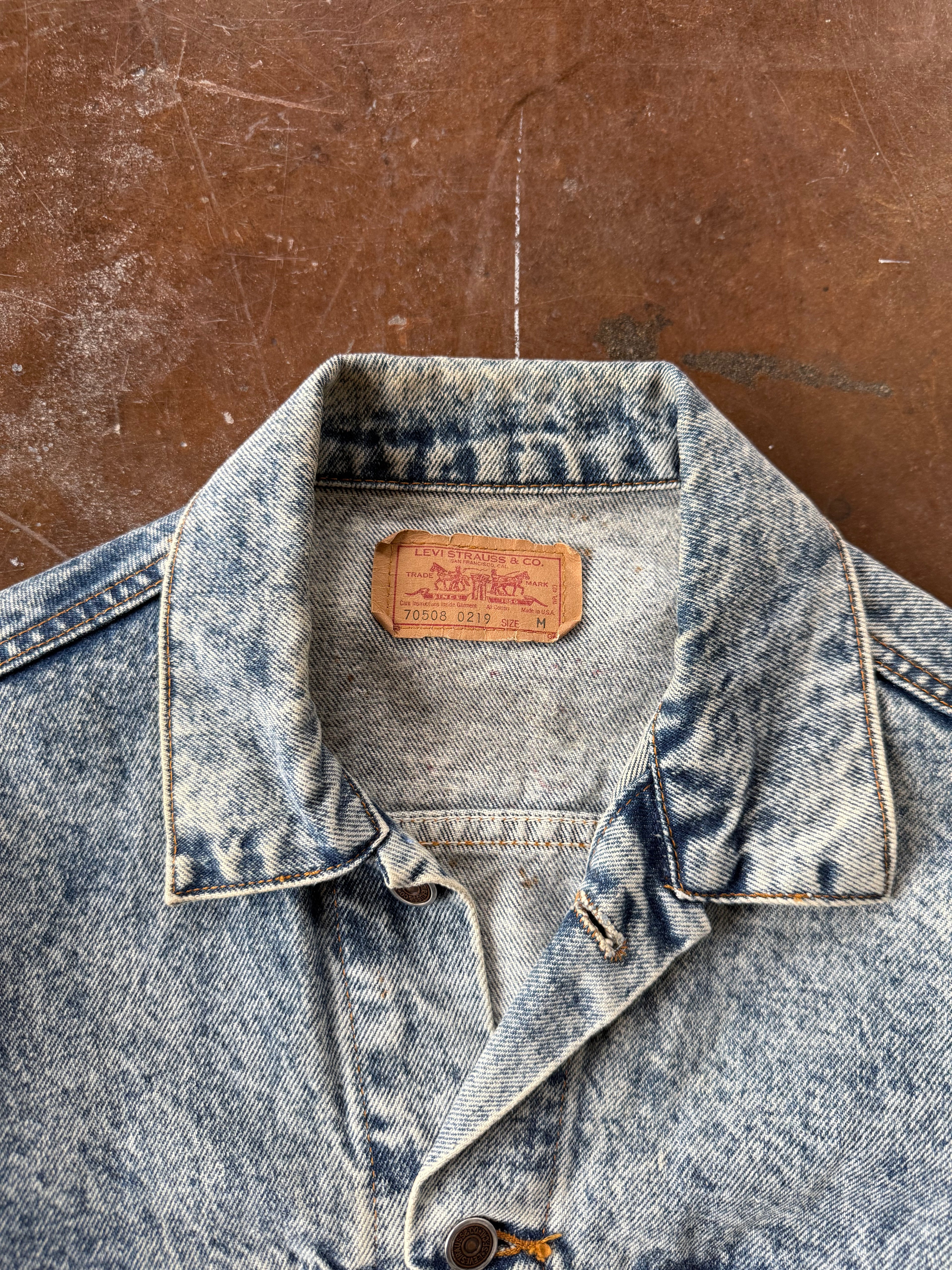 80s faded Levi's custom hand-drawn "guns n' roses" jacket (MEDIUM)