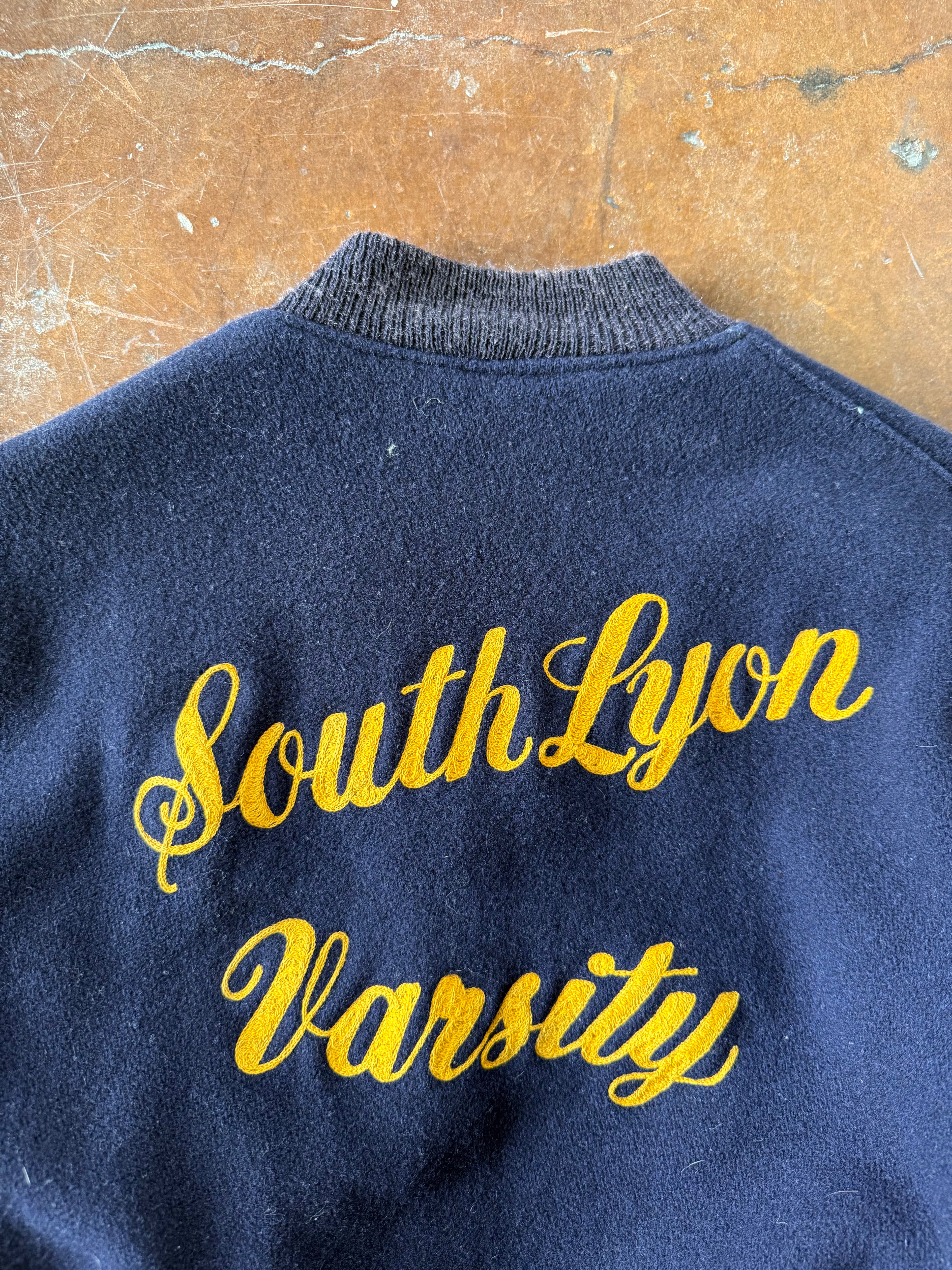 70s High School Varsity "south lyon" letterman jacket (LARGE)