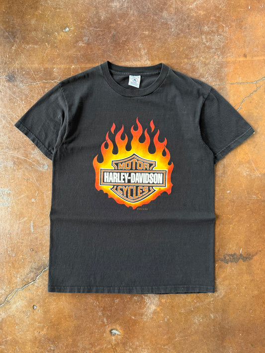 90s Harley Davidson "flame logo" biker shirt (MEDIUM)