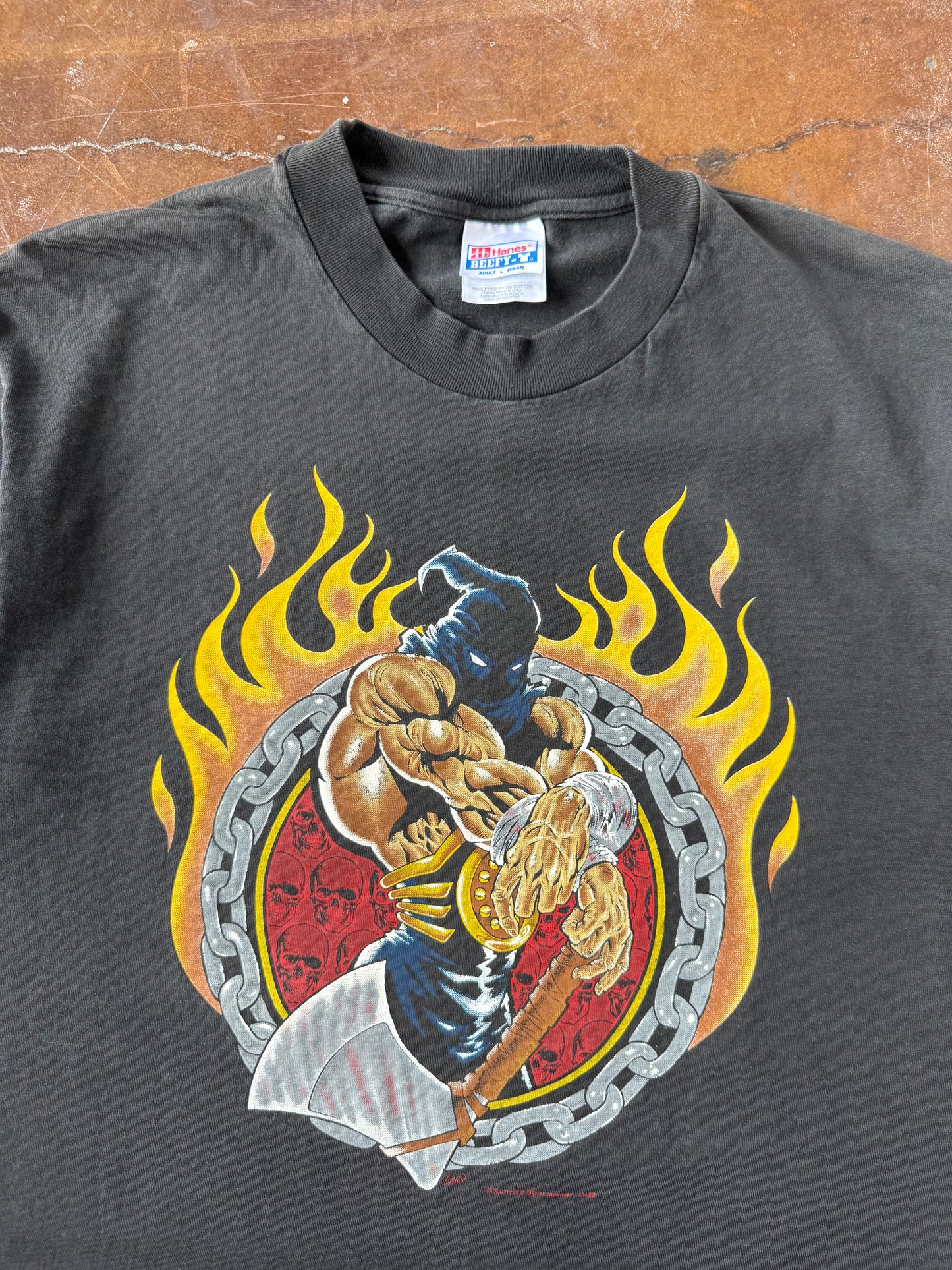 1998 Sturgis Bike Rally "executioner" biker shirt (LARGE)