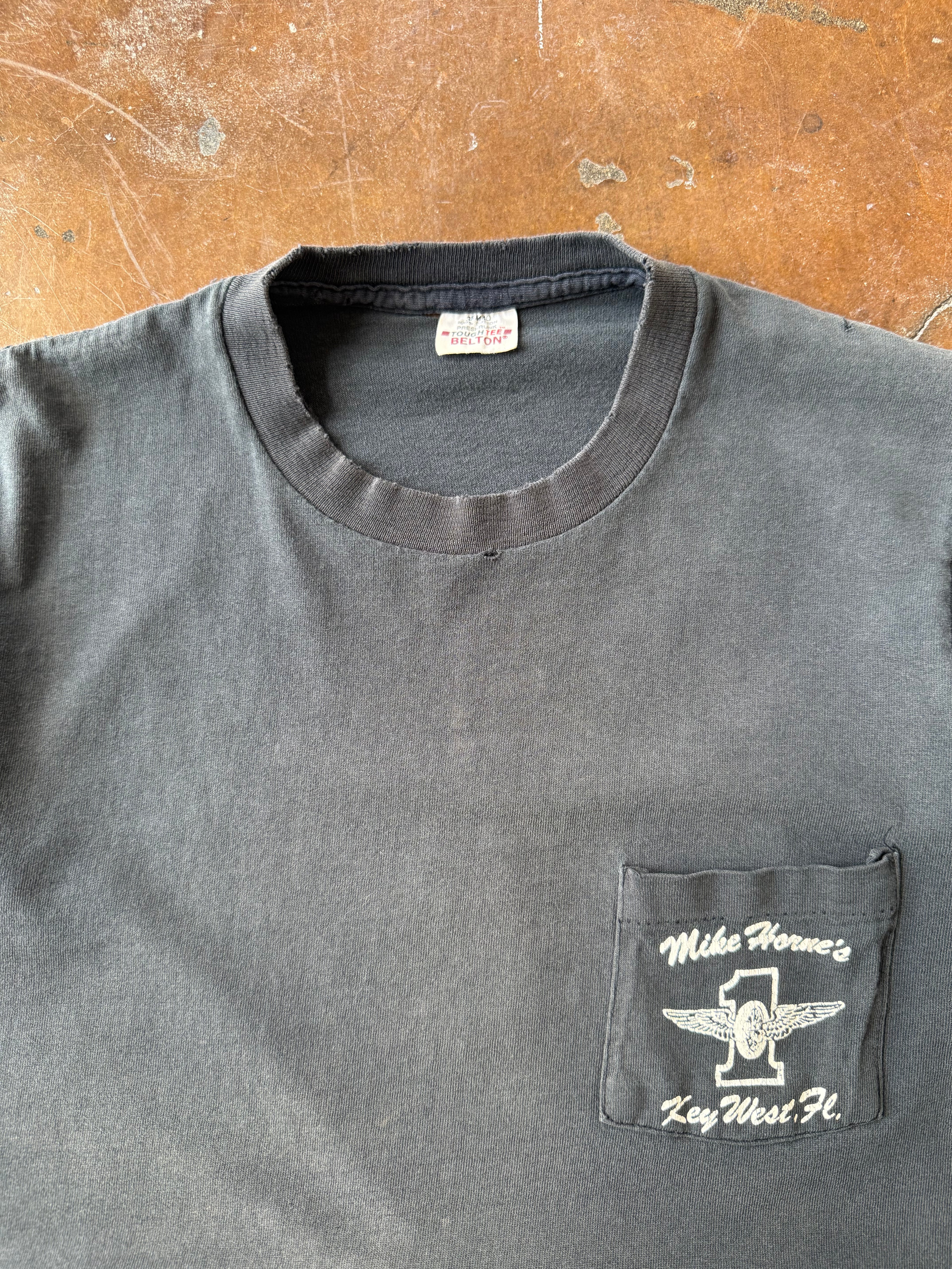 80s Harley Davidson Specialist "mike horne's" biker pocket shirt (MEDIUM)