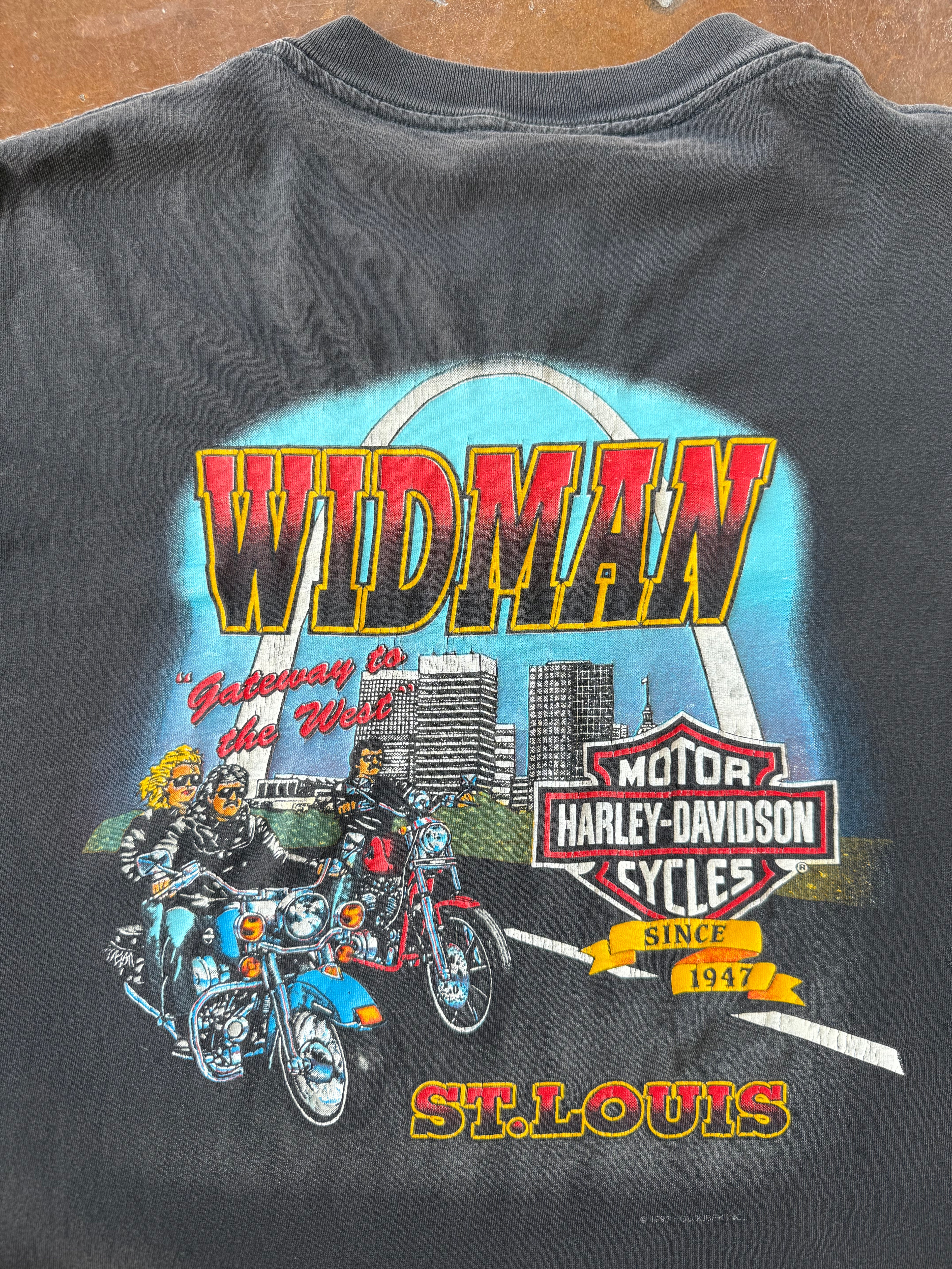 1993 Harley Davidson "chrome & steel" biker shirt (LARGE)
