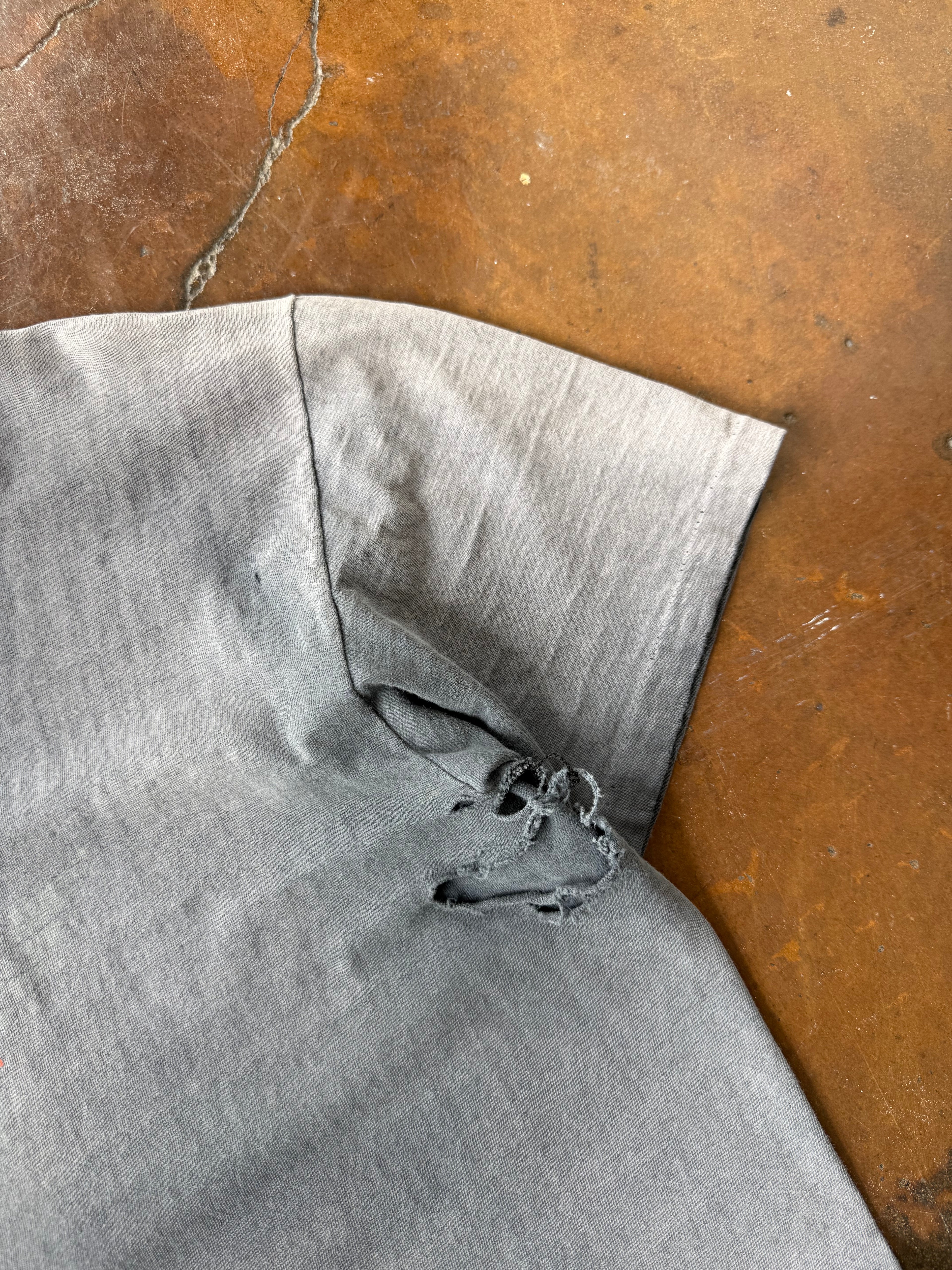 80s faded & lightly distressed Harley Davidson "winged emblem" biker shirt (XL)