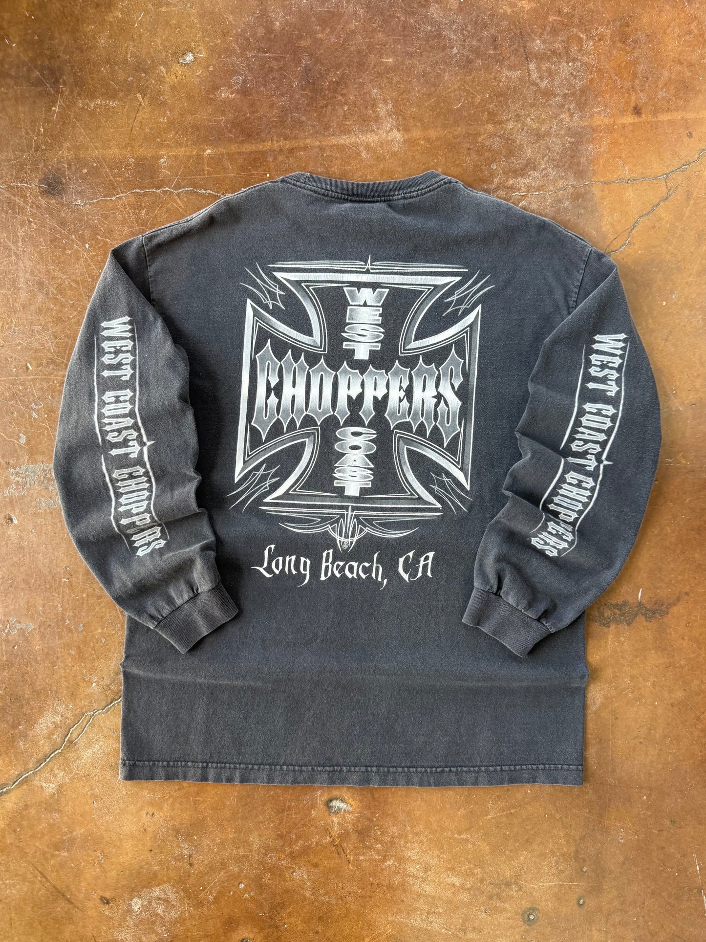 2000s West Coast Choppers "steel logo" longsleeve shirt (XL)
