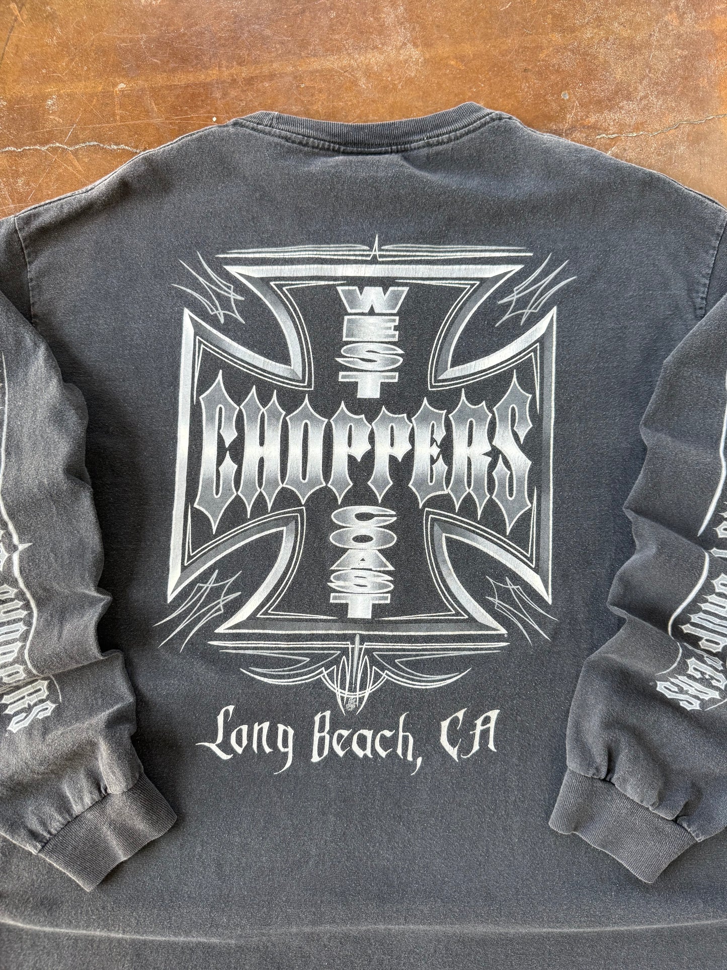 2000s West Coast Choppers "steel logo" longsleeve shirt (XL)