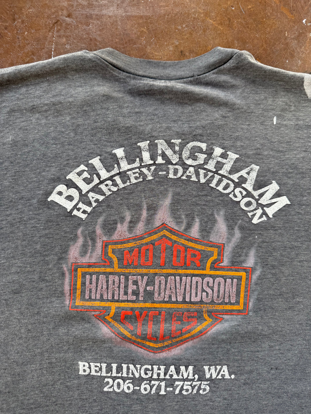 1990 faded Harley Davidson "knight - the strong survive" biker shirt (XL)