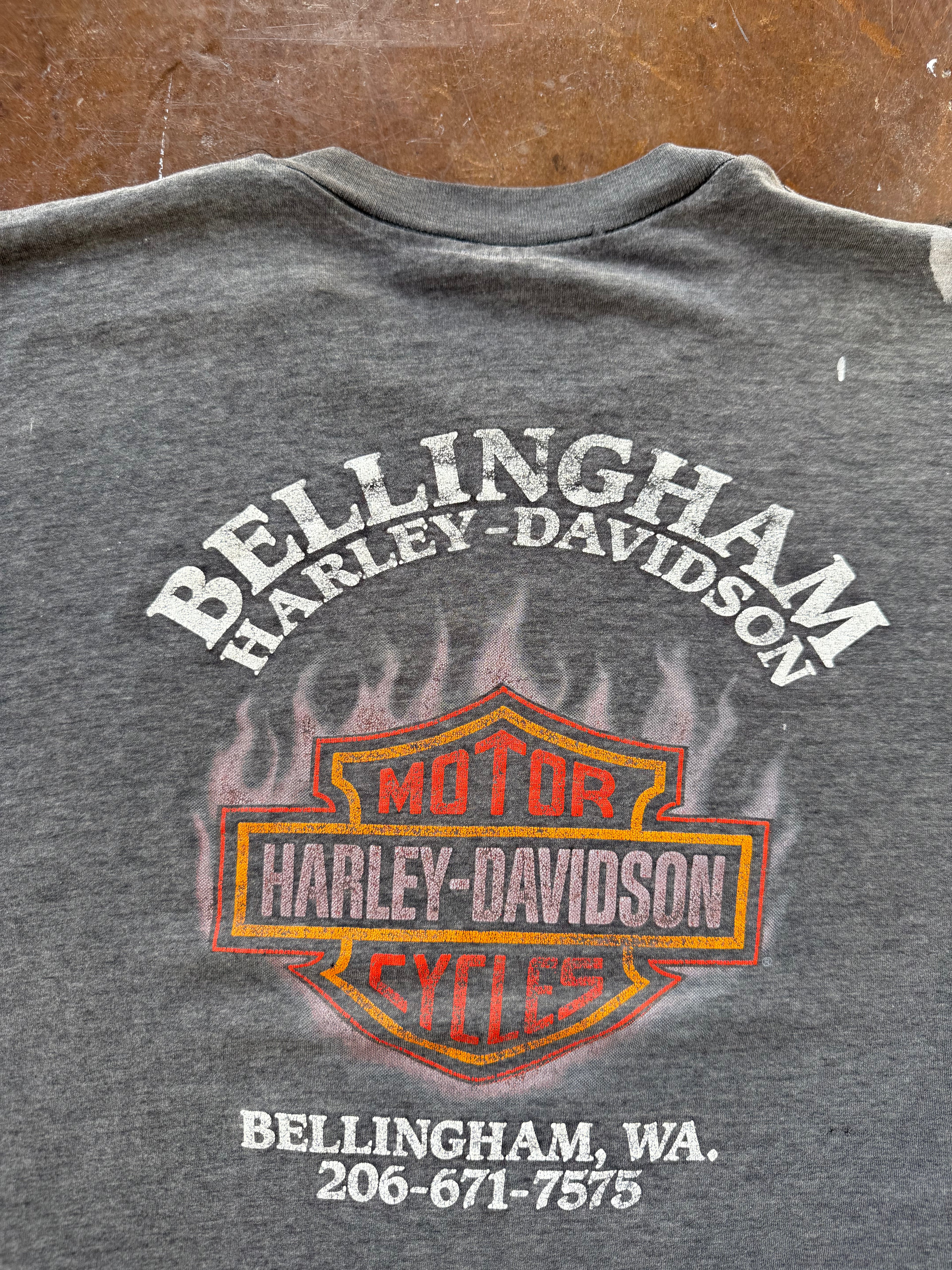 1990 faded Harley Davidson "knight - the strong survive" biker shirt (XL)