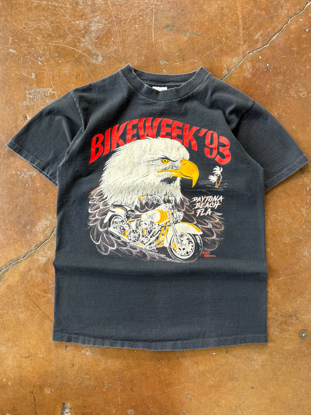 1993 Bike Week "eagle portrait" biker shirt (LARGE)