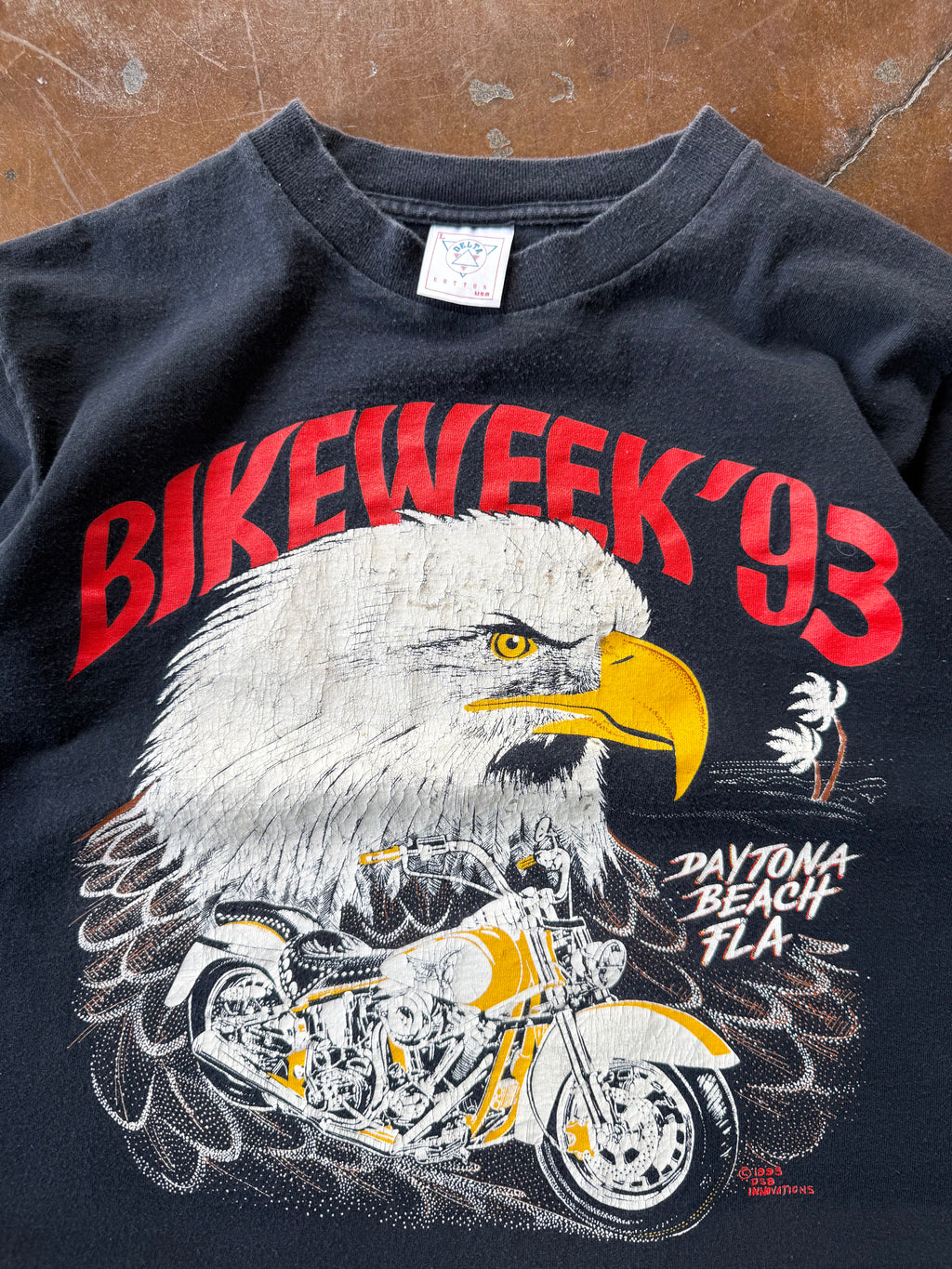 1993 Bike Week "eagle portrait" biker shirt (LARGE)