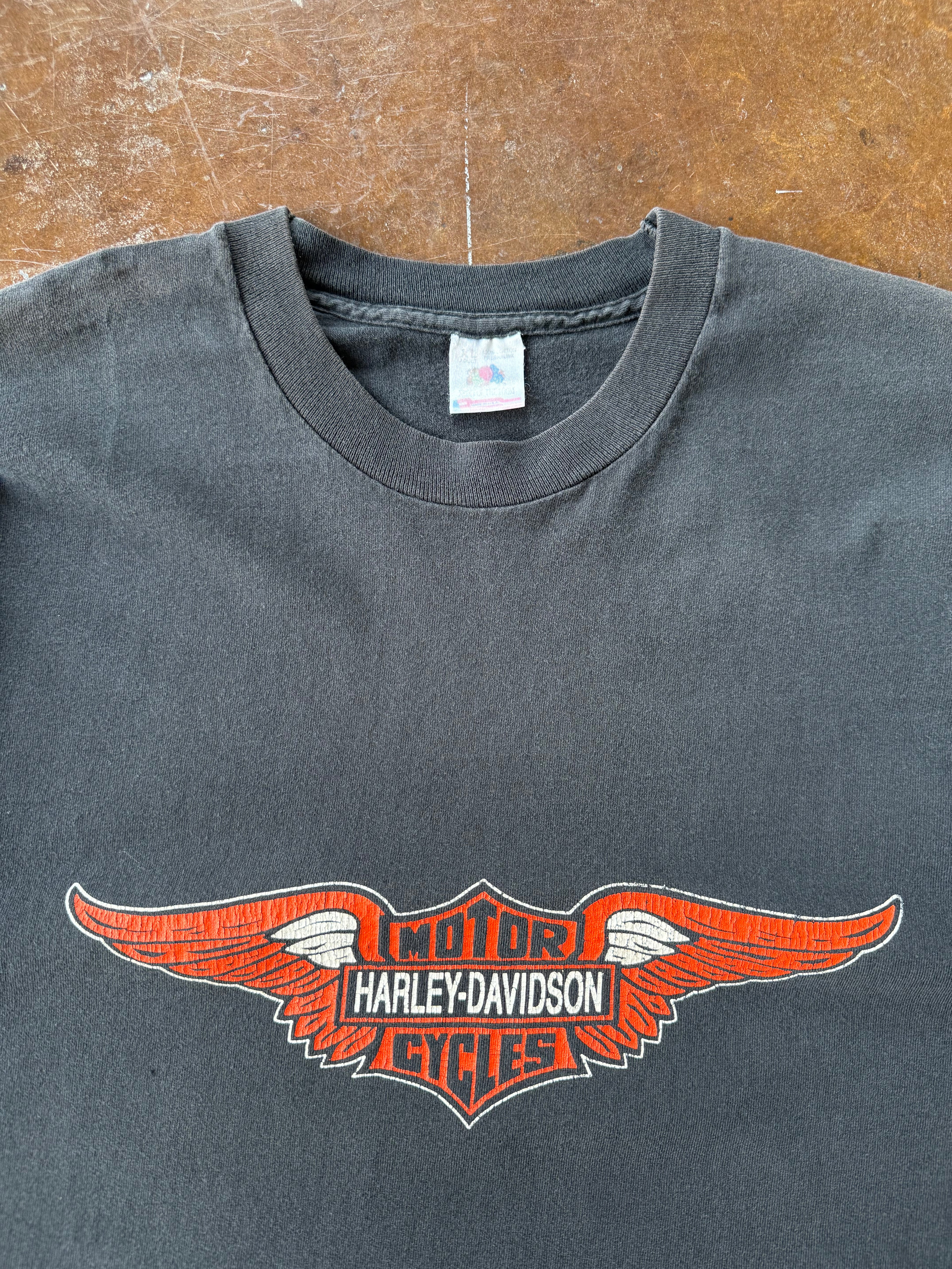 90s Harley Davidson "winged logo" biker shirt (XL)