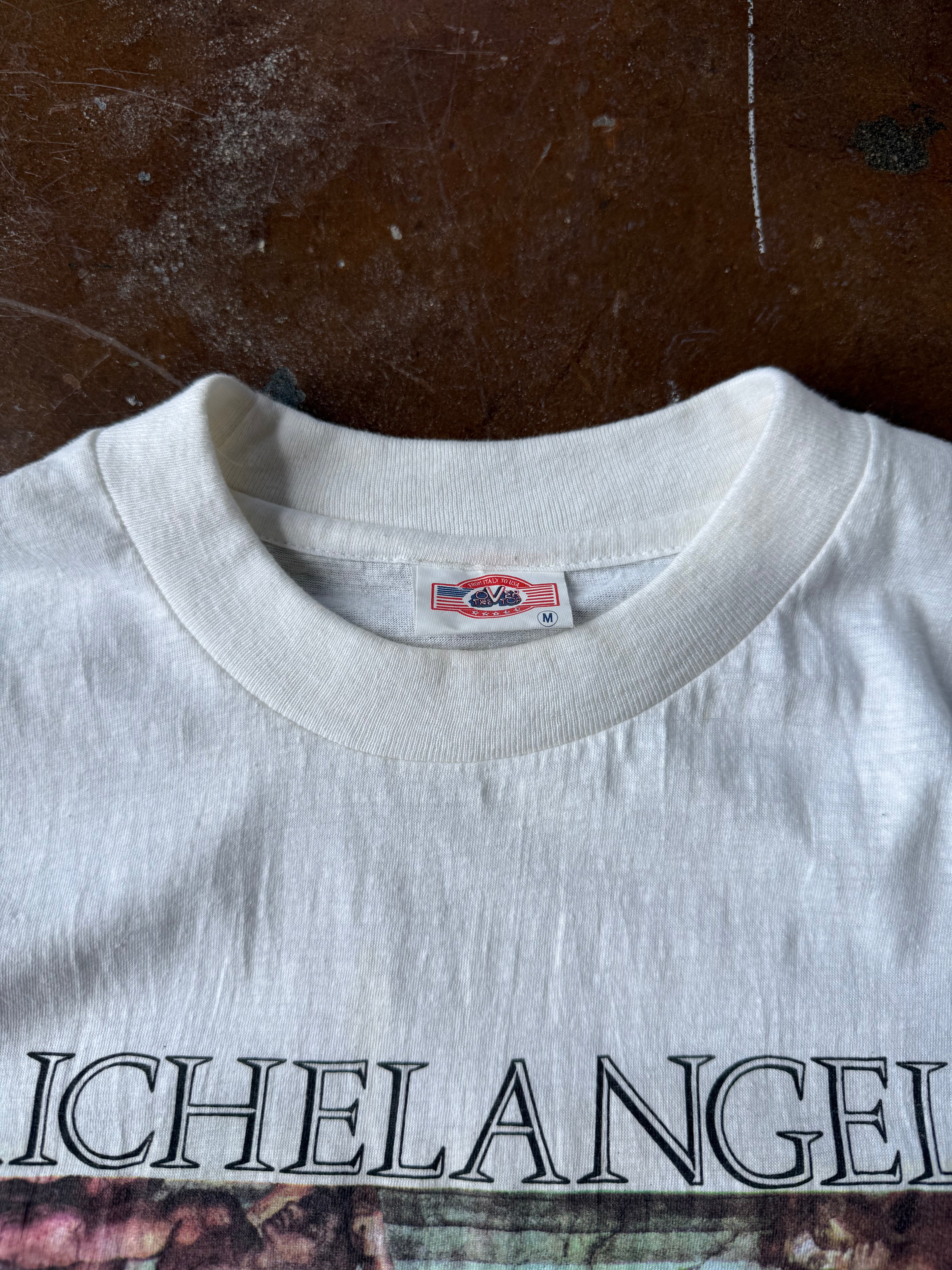 90s Michelangelo euro art shirt (MEDIUM)
