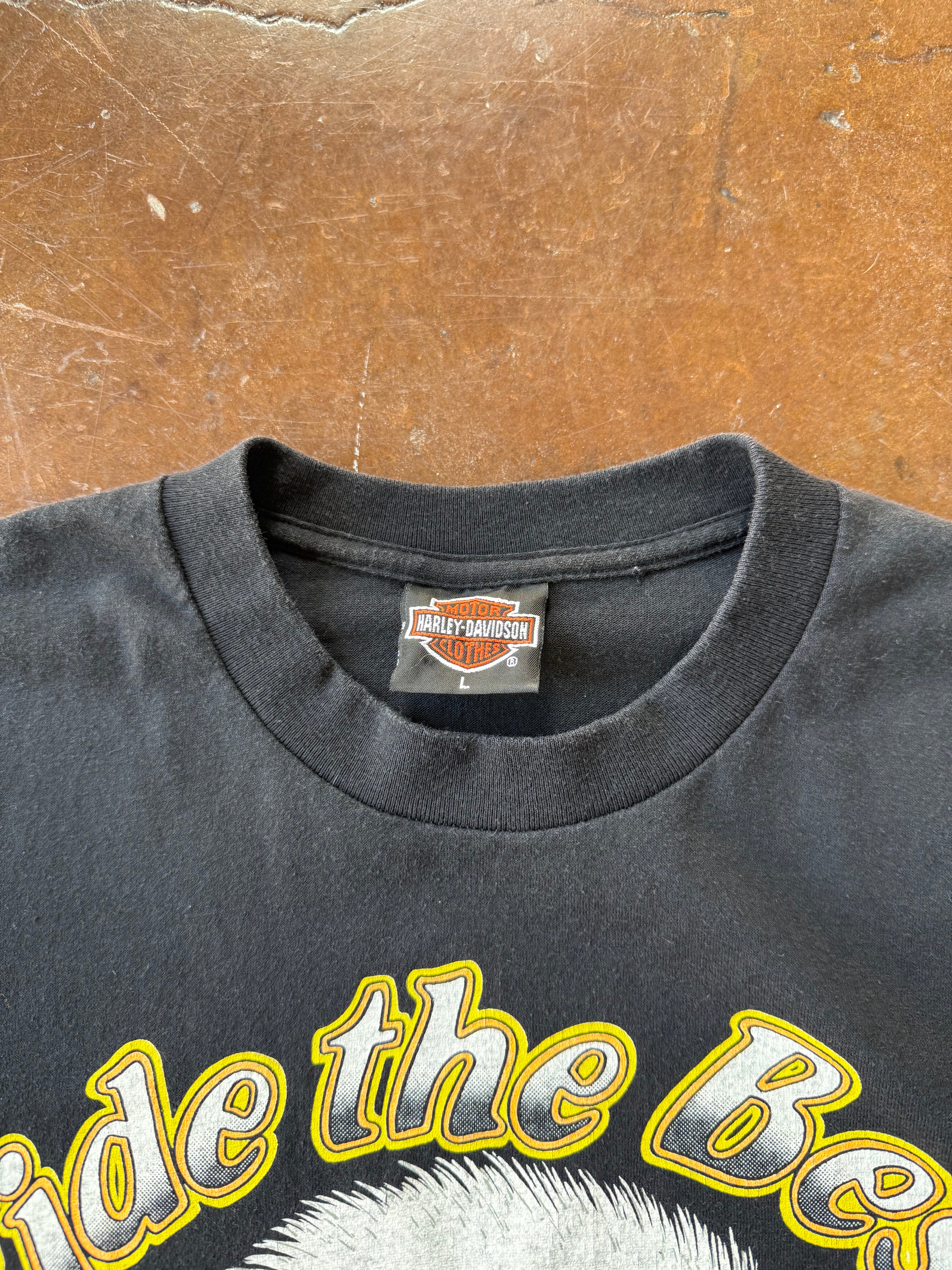 90s Harley Davidson "ride american" biker shirt (LARGE)
