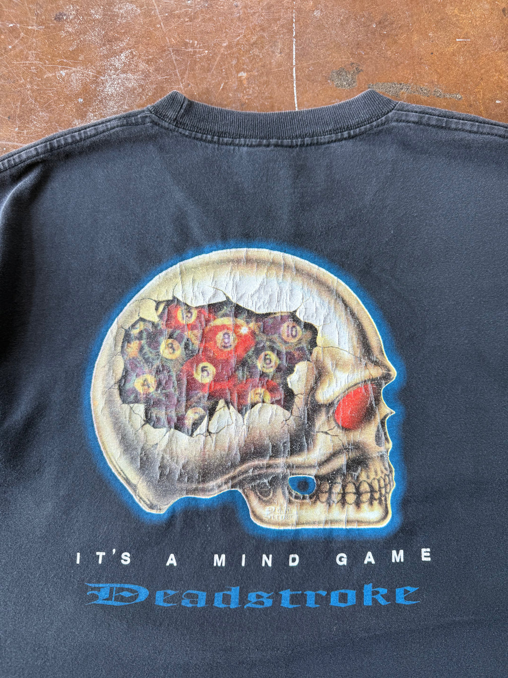 90s Dead Stroke Billiards "mind game" pocket shirt (LARGE)