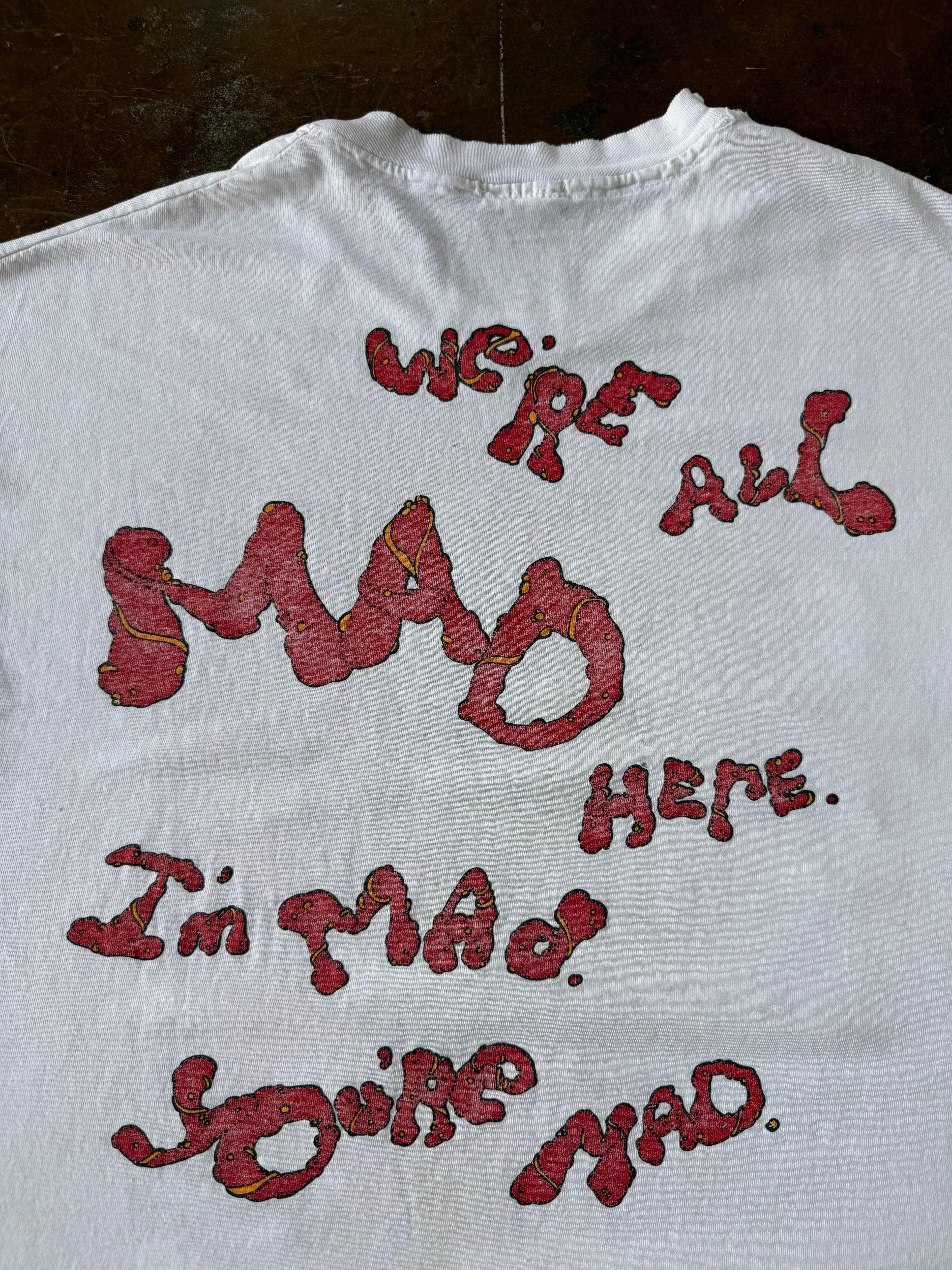90s distressed Alice in Wonderland "cheshire cat" shirt (XL)