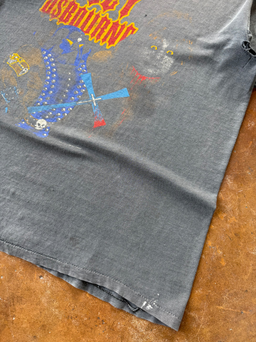 1982 faded Ozzy Osbourne "diary of a madman" band shirt (LARGE)
