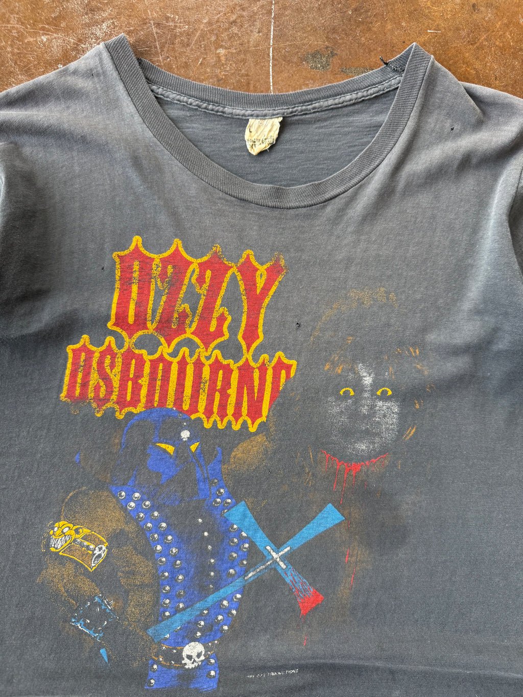 1982 faded Ozzy Osbourne "diary of a madman" band shirt (LARGE)
