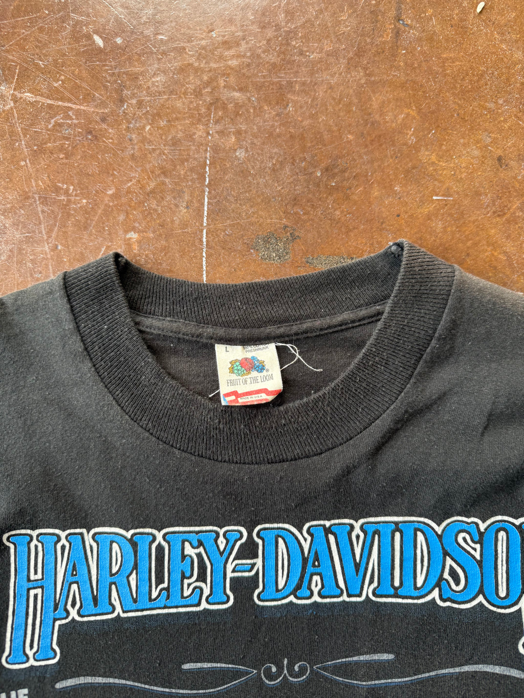 90s Harley Davidson "classic of motorcycling" biker pocket shirt (LARGE)