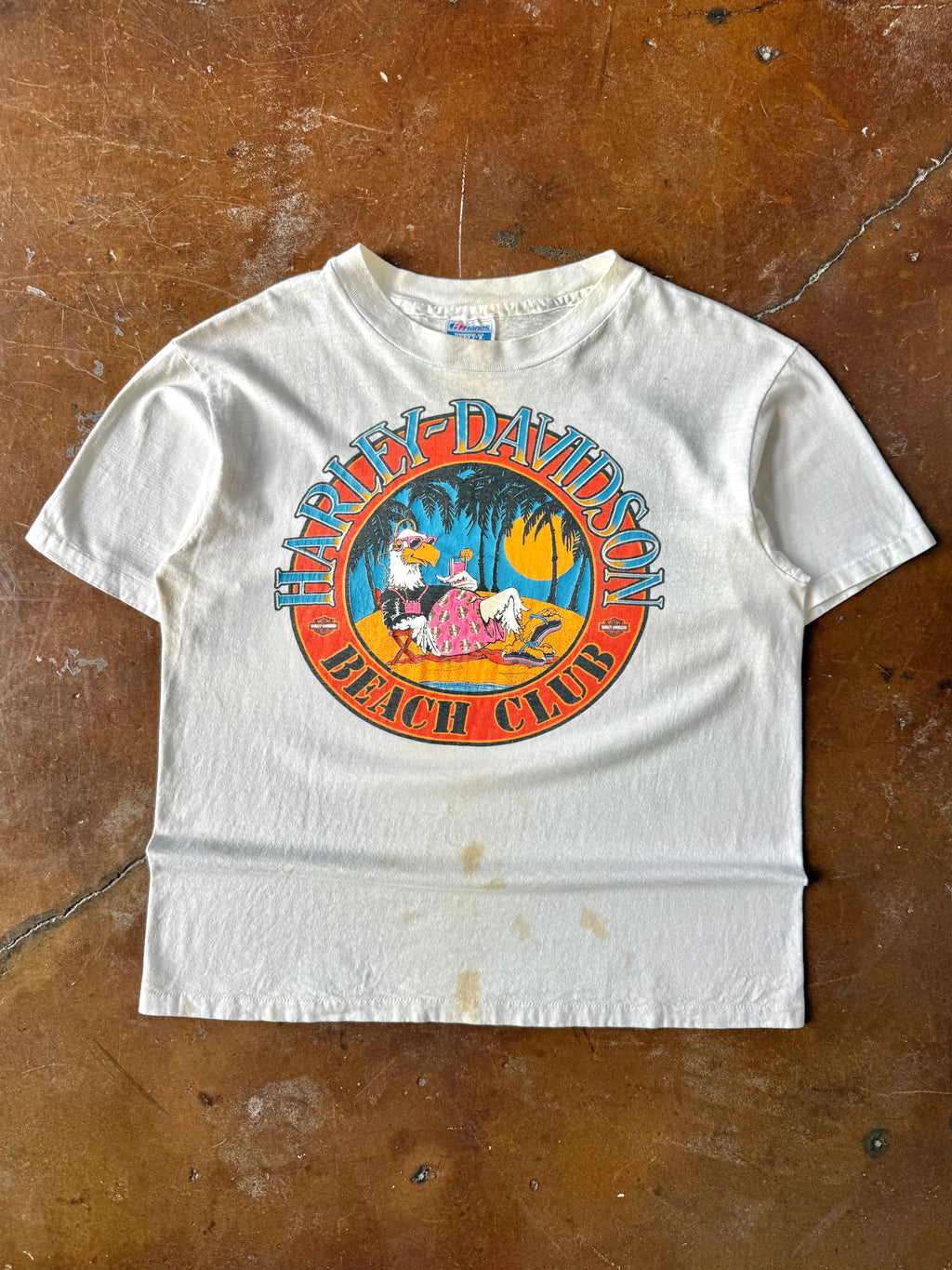 1990 Harley Davidson "beach club" biker shirt (LARGE)