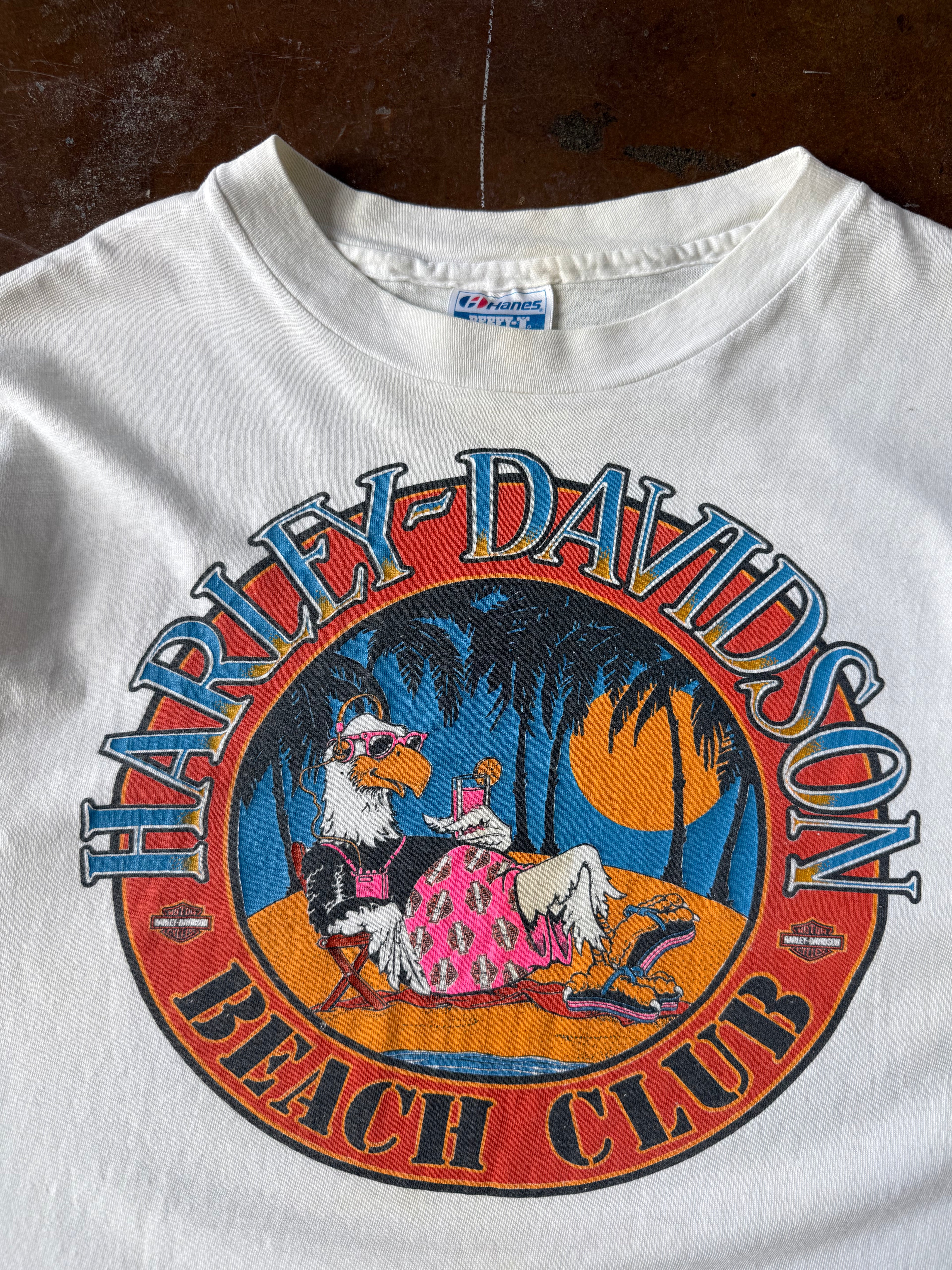 1990 Harley Davidson "beach club" biker shirt (LARGE)