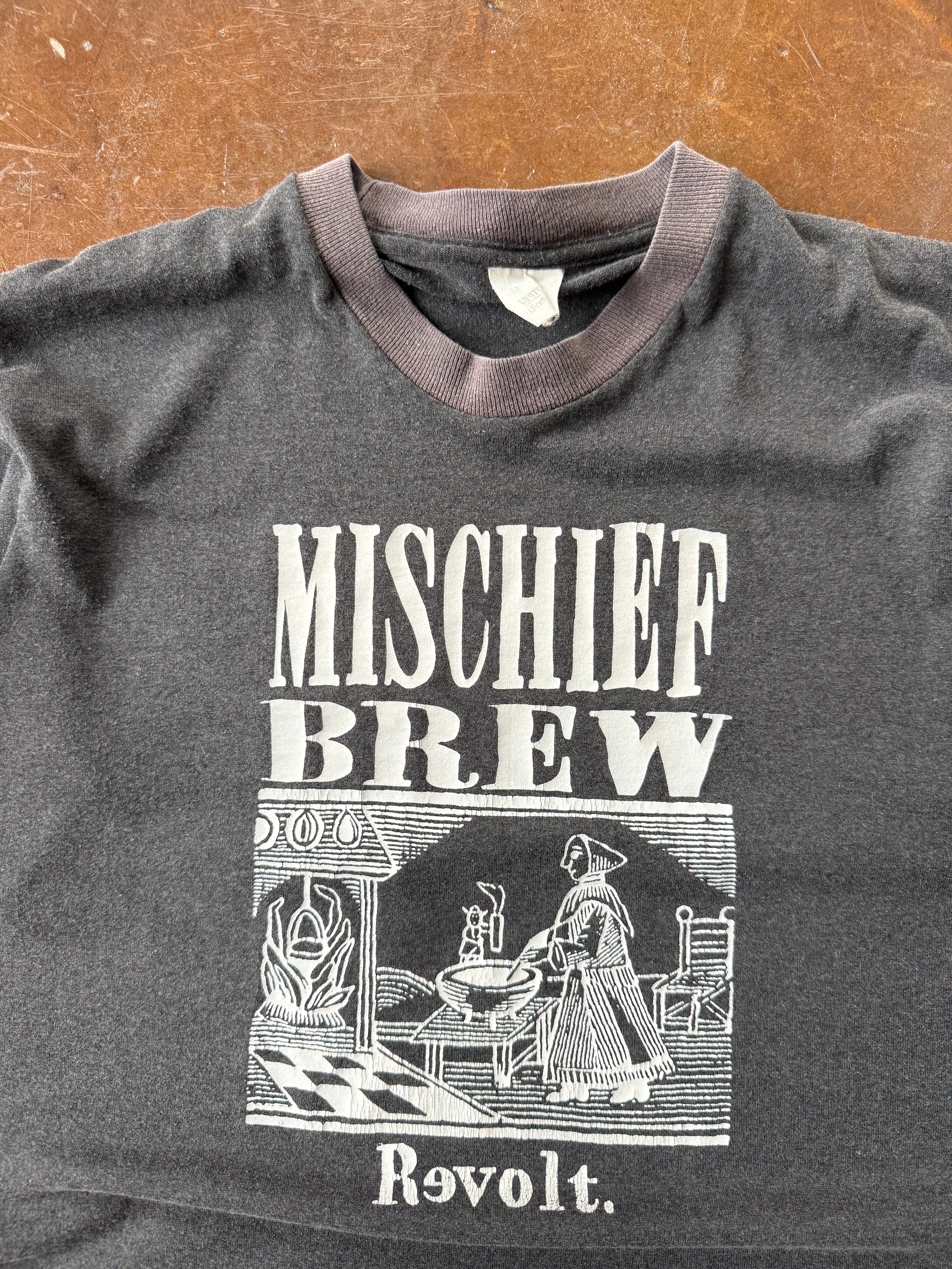 90s Mischief Brew "revolt" band shirt (MEDIUM)