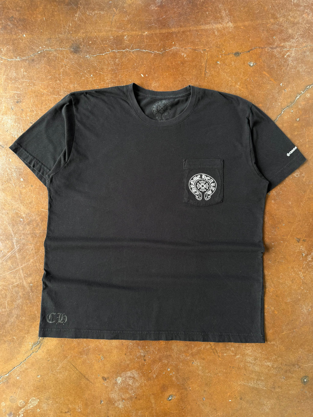 2000s Chrome Hearts "horseshoe logo" pocket shirt (XL)