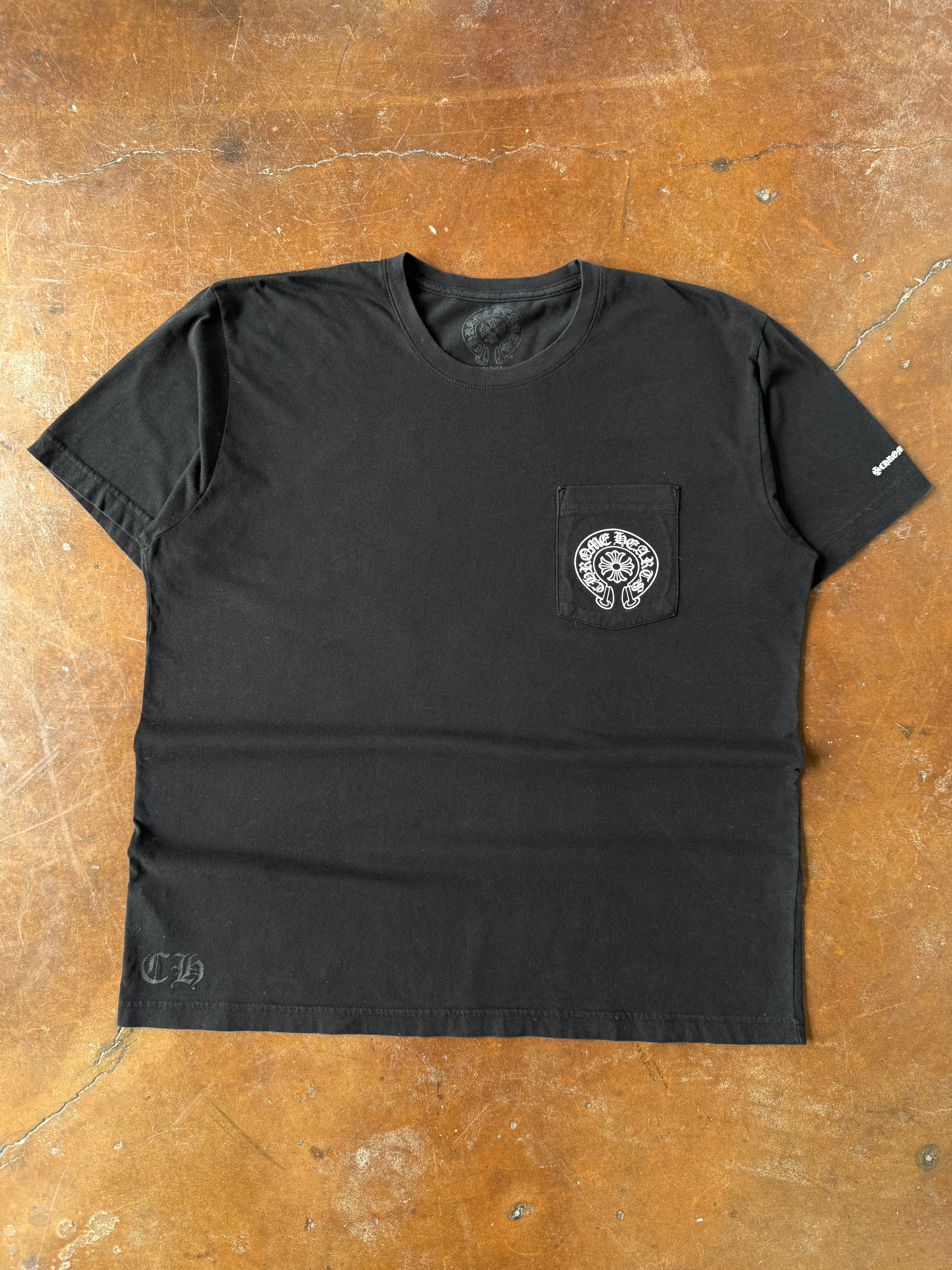 2000s Chrome Hearts "horseshoe logo" pocket shirt (XL)