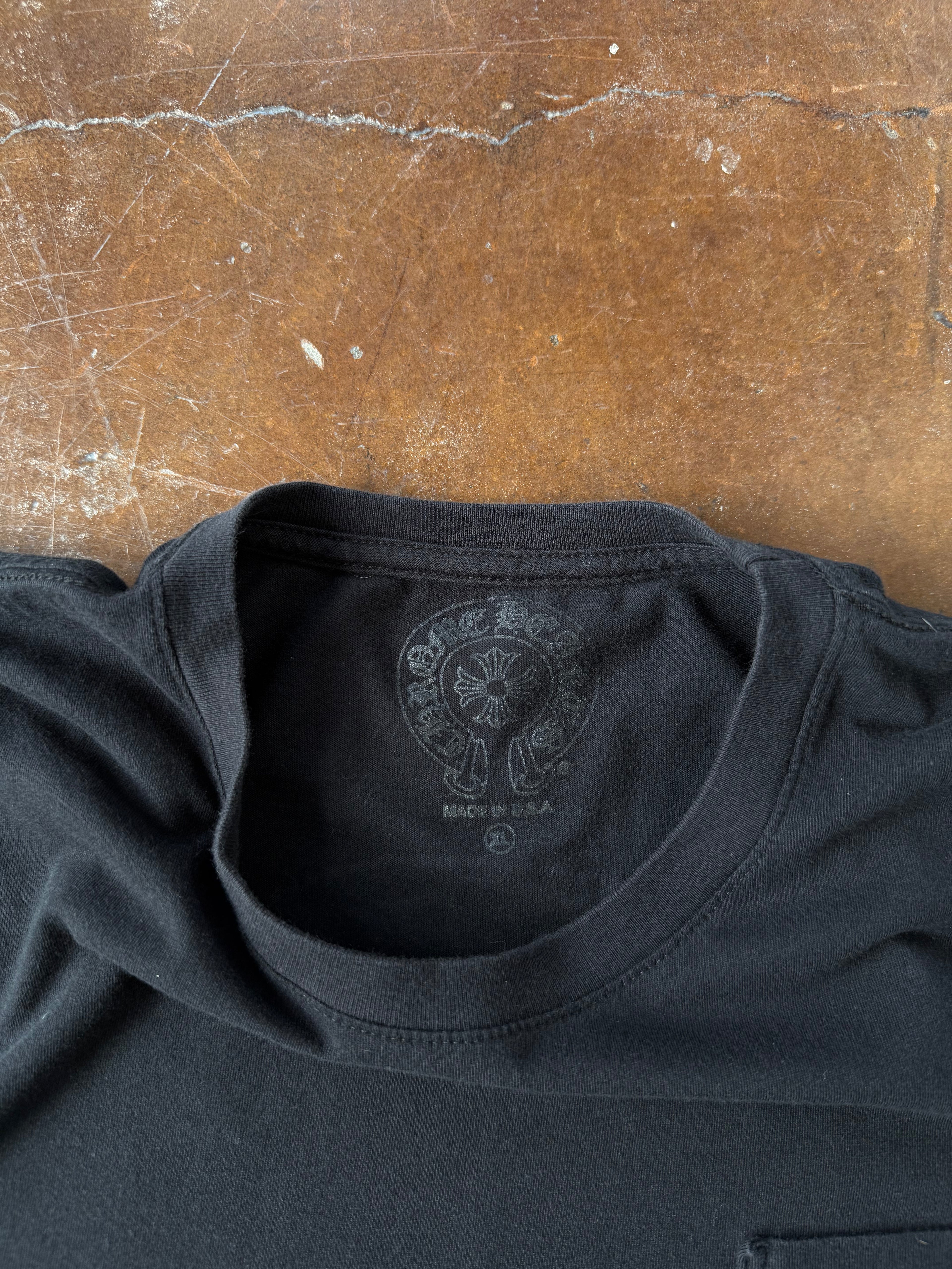 2000s Chrome Hearts "horseshoe logo" pocket shirt (XL)
