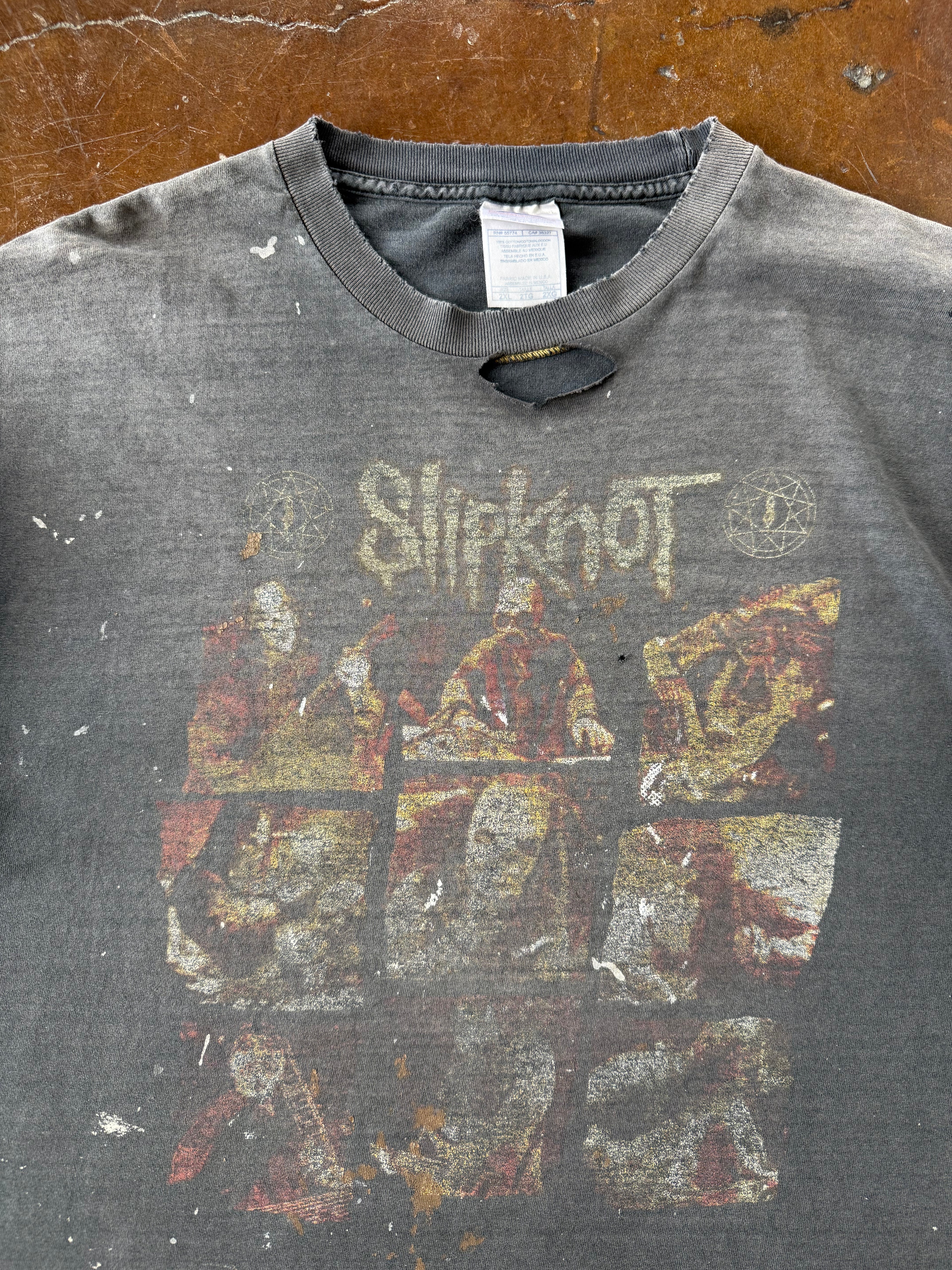 2000s faded & lightly distressed Slipknot band shirt (XXL)