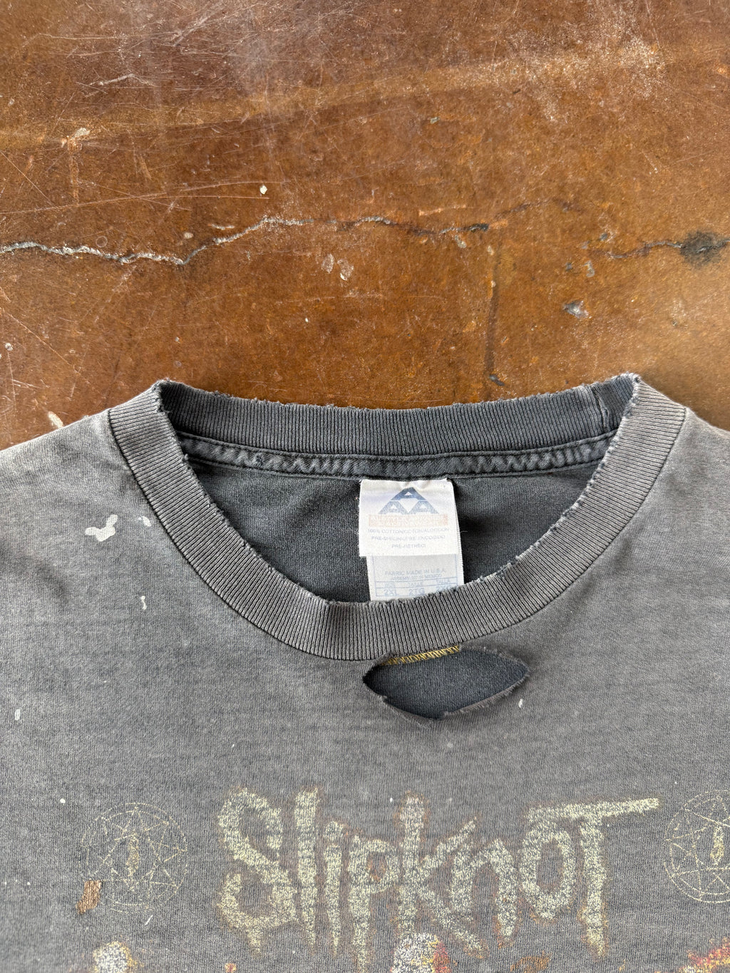 2000s faded & lightly distressed Slipknot band shirt (XXL)