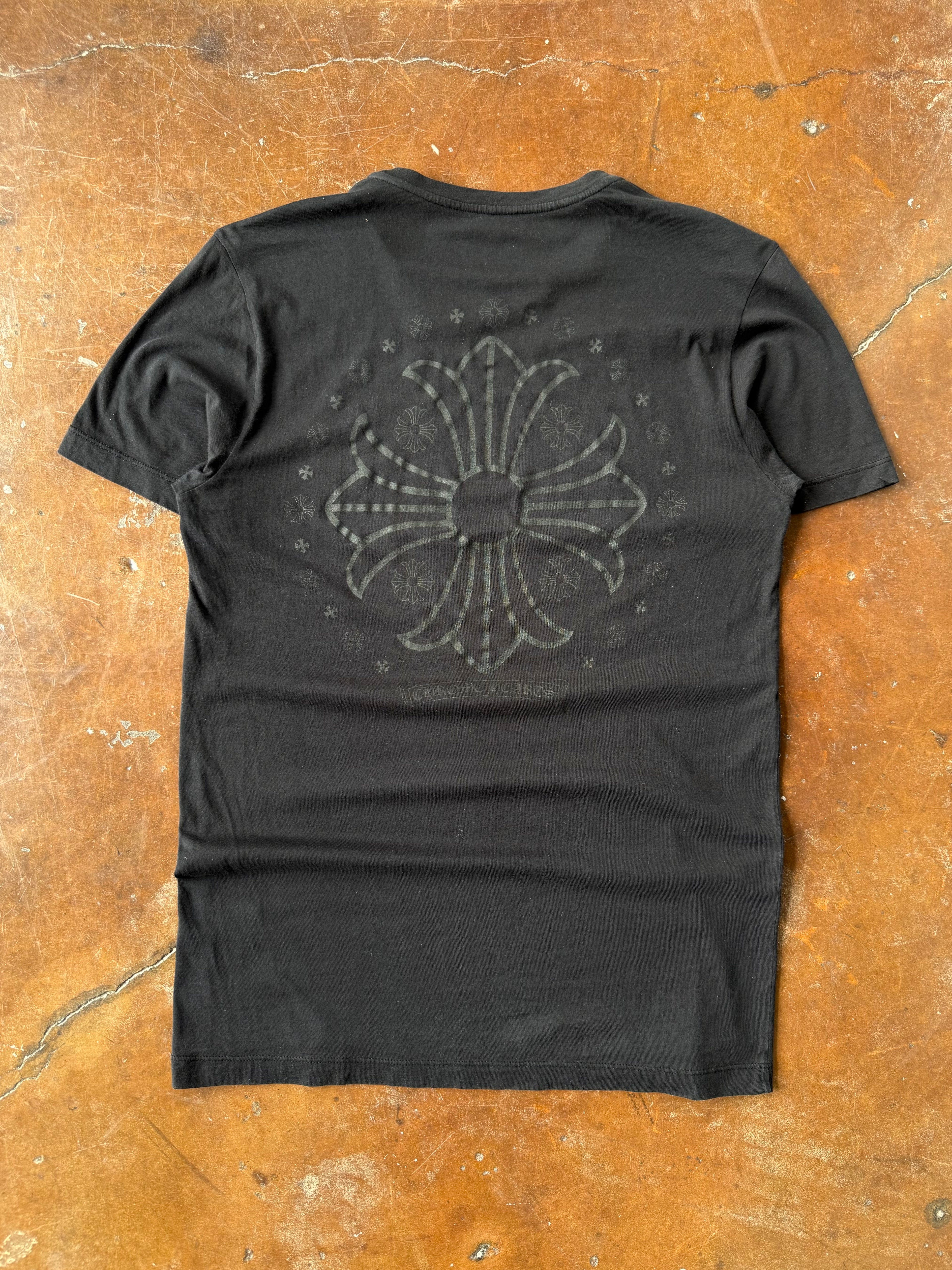 2000s Chrome Hearts "tonal plus cross" shirt (SMALL)