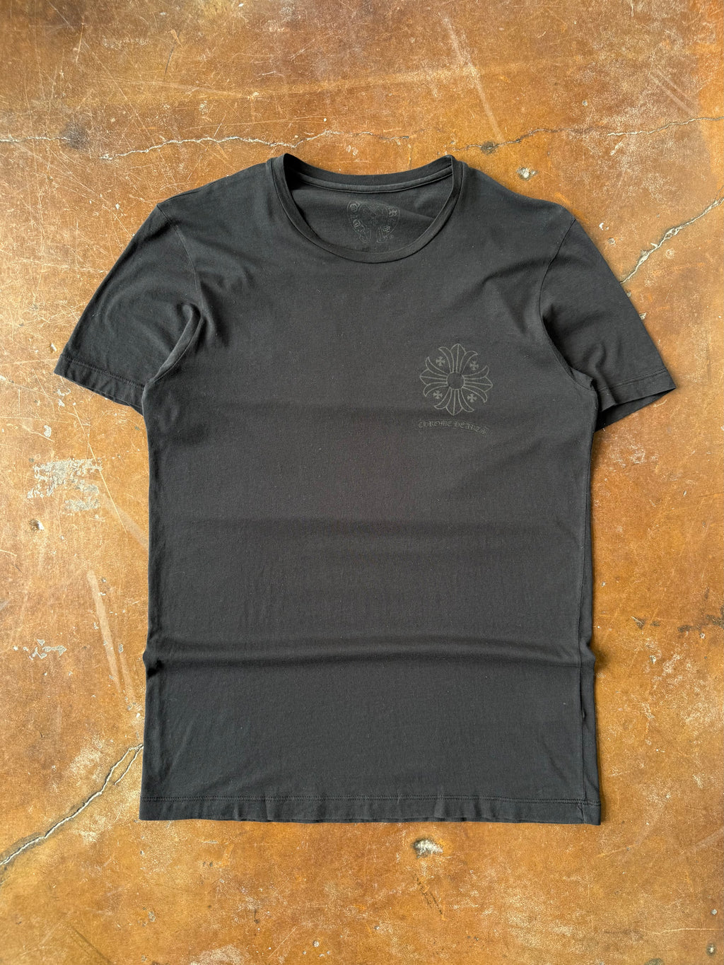 2000s Chrome Hearts "tonal plus cross" shirt (SMALL)