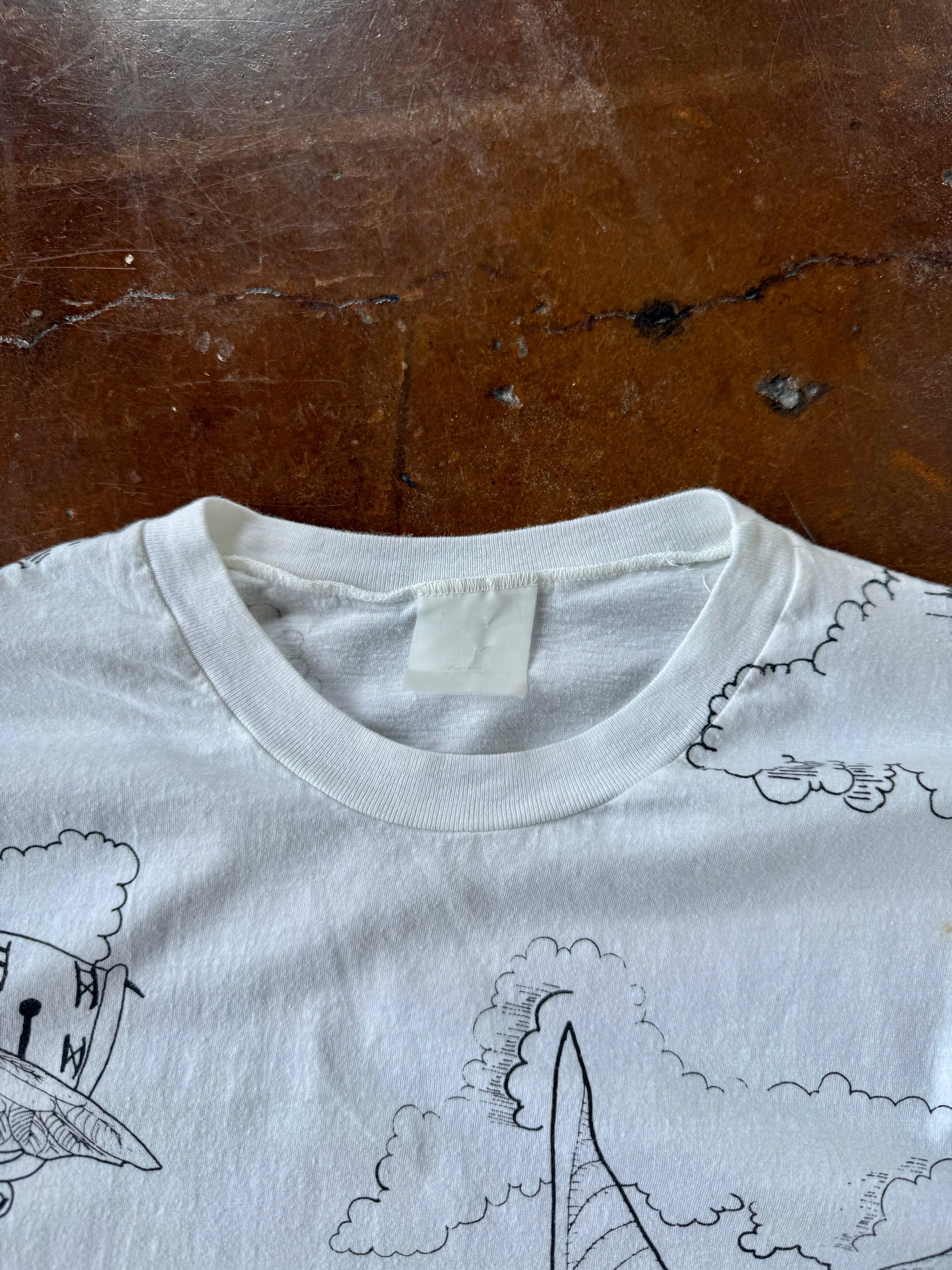 90s Illusion "mockingbird" art shirt (LARGE)