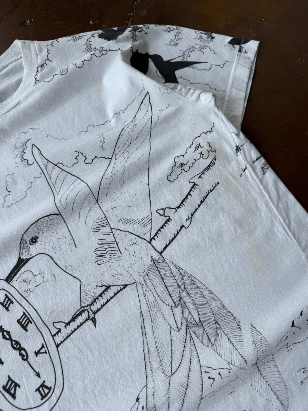 90s Illusion "mockingbird" art shirt (LARGE)
