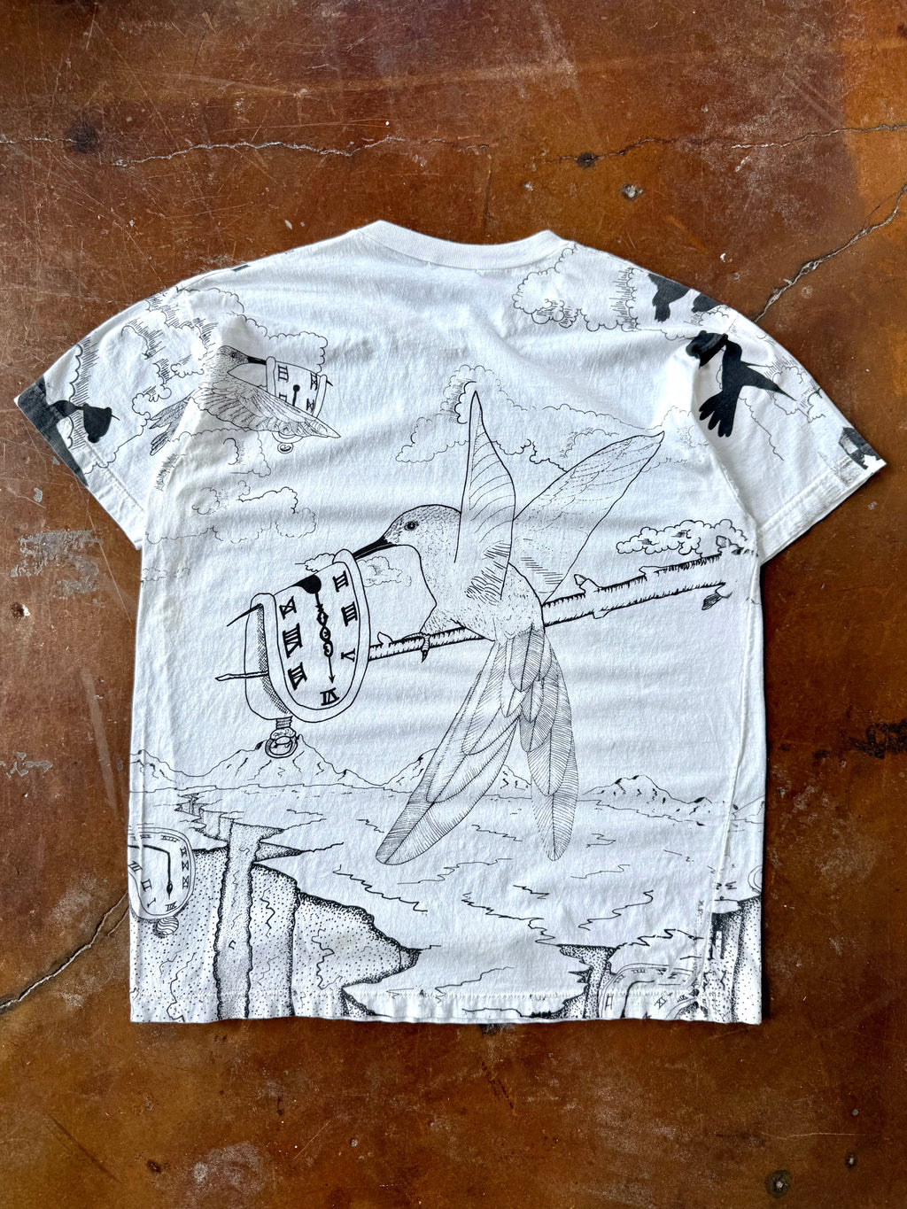 90s Illusion "mockingbird" art shirt (LARGE)