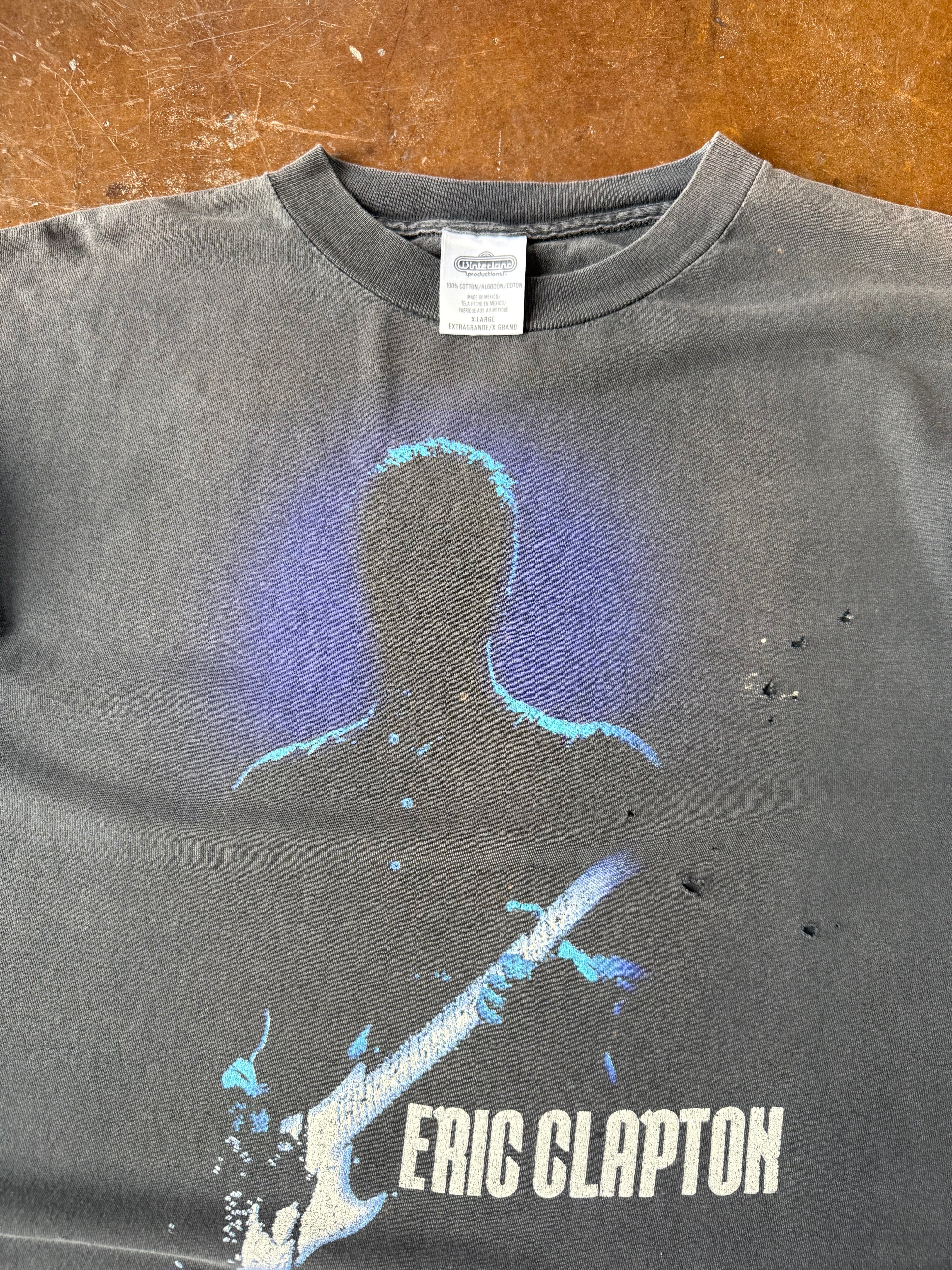 90s faded & lightly distressed Eric Clapton "nothing but the blues" shirt (XL)
