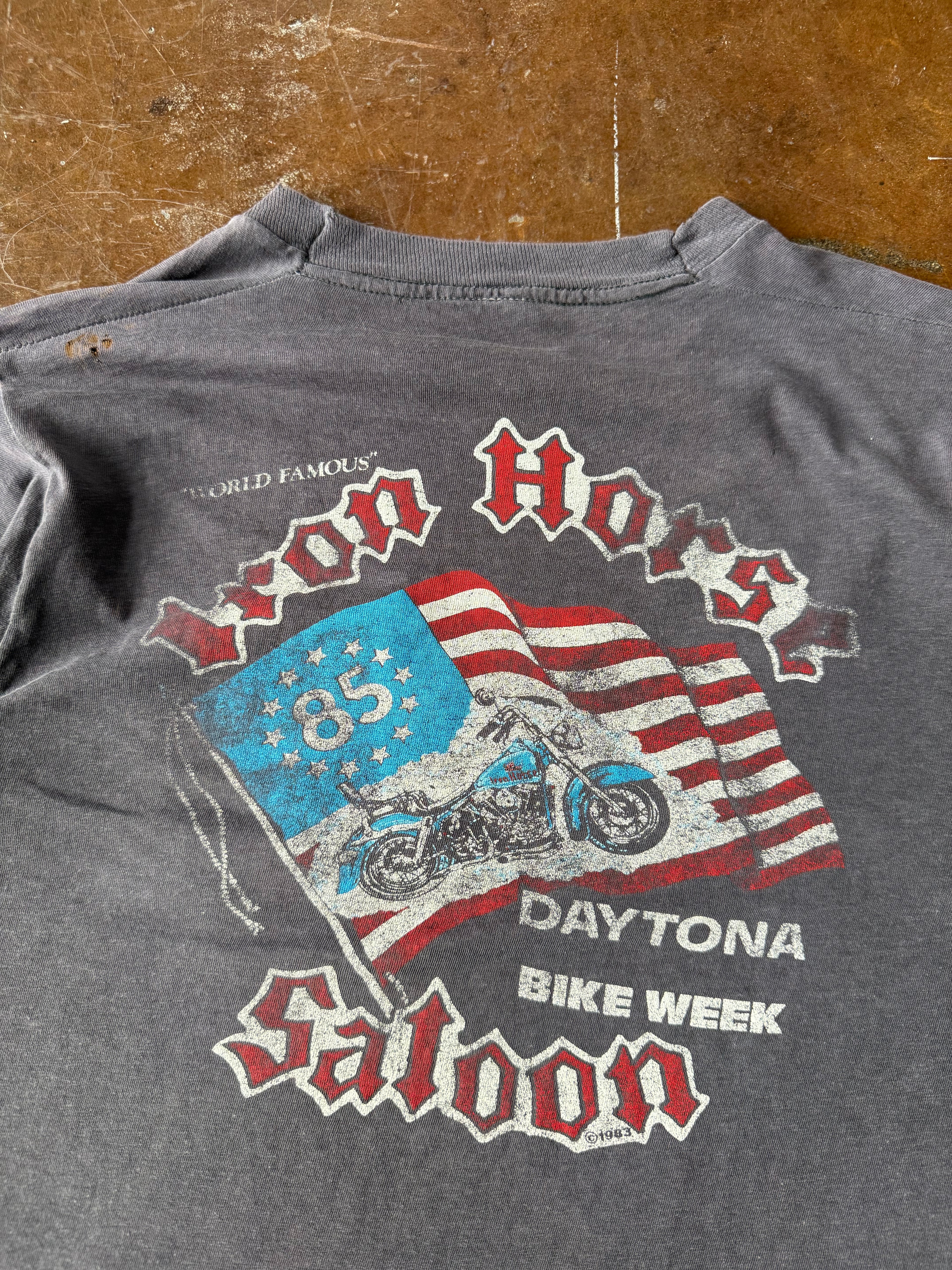 1983 faded Iron Horse Saloon biker pocket shirt (MEDIUM)