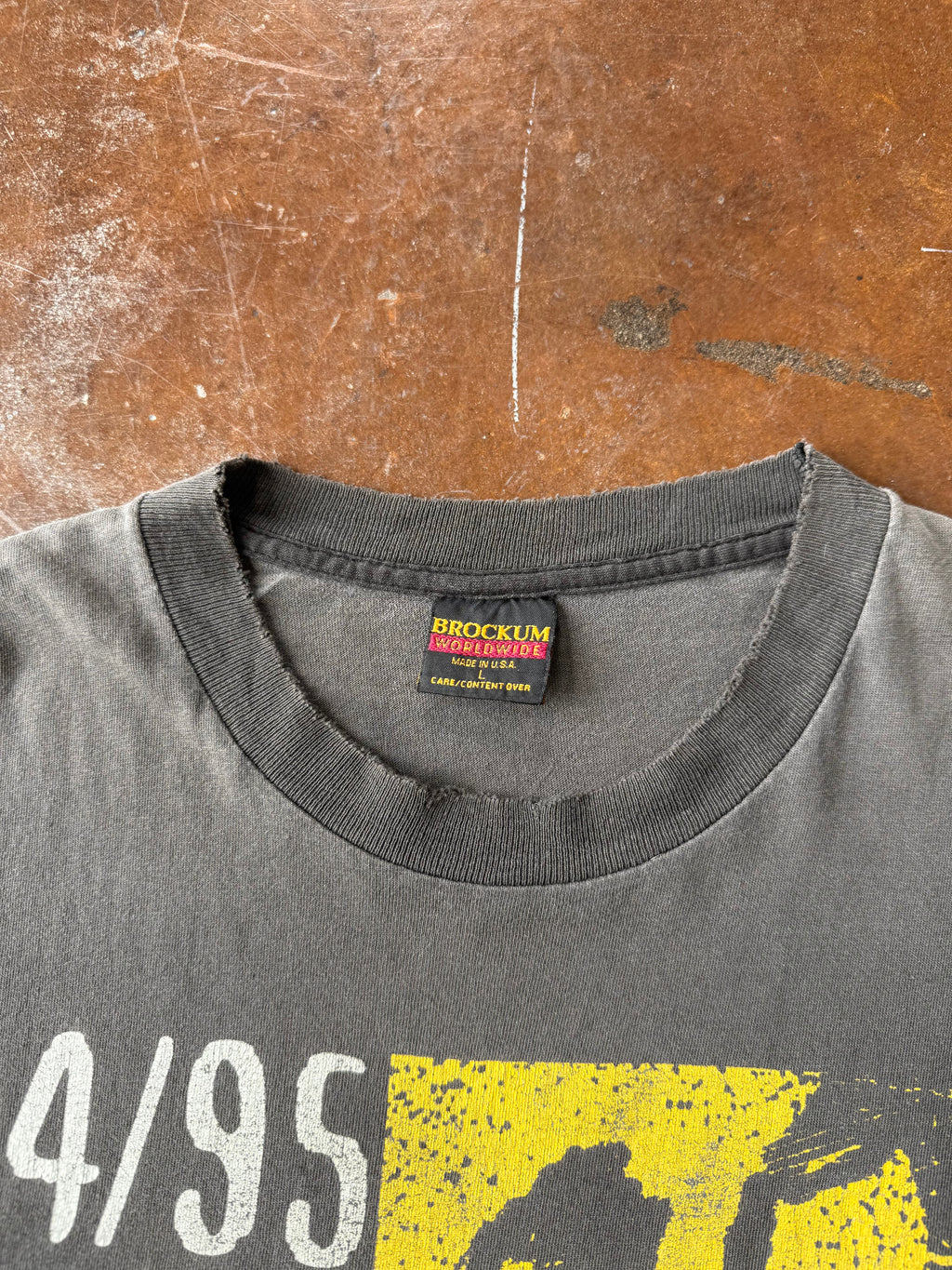 1994 faded Rolling Stones "world tour" band shirt (LARGE)