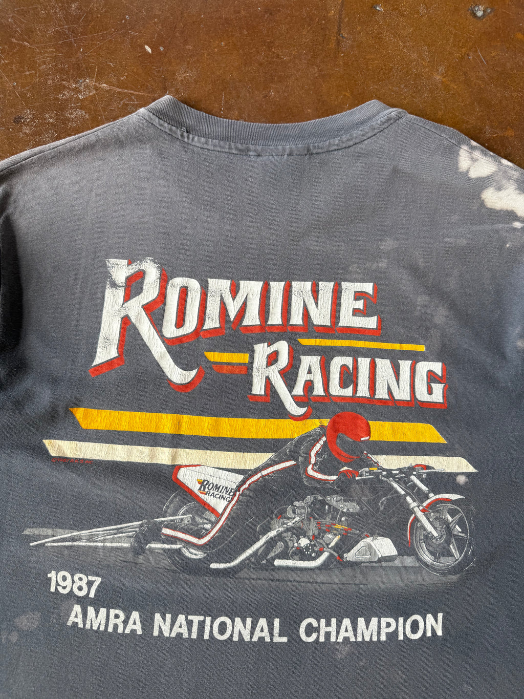 80s faded Harley Davidson "romine racing" biker shirt (XL)
