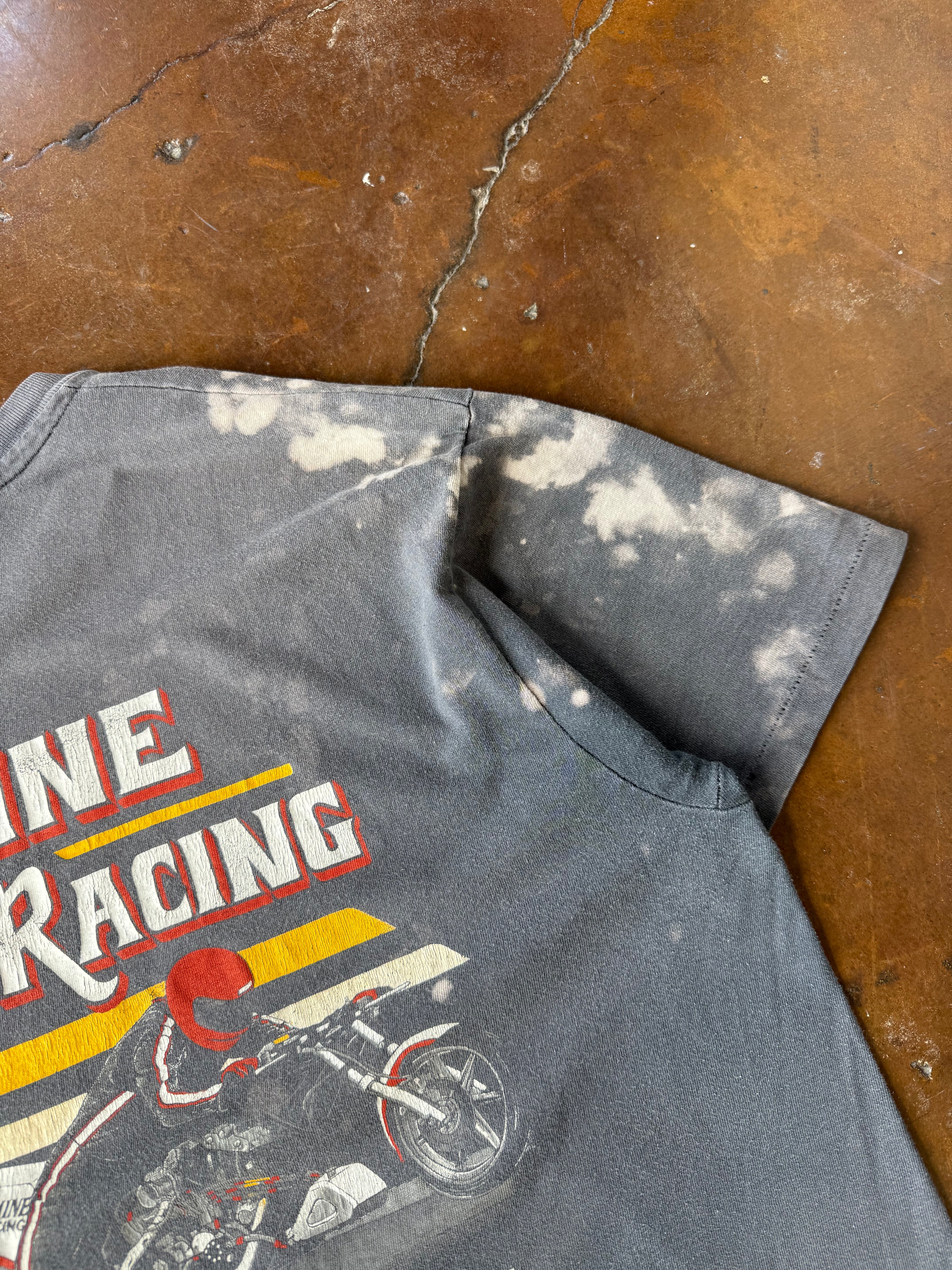 80s faded Harley Davidson "romine racing" biker shirt (XL)