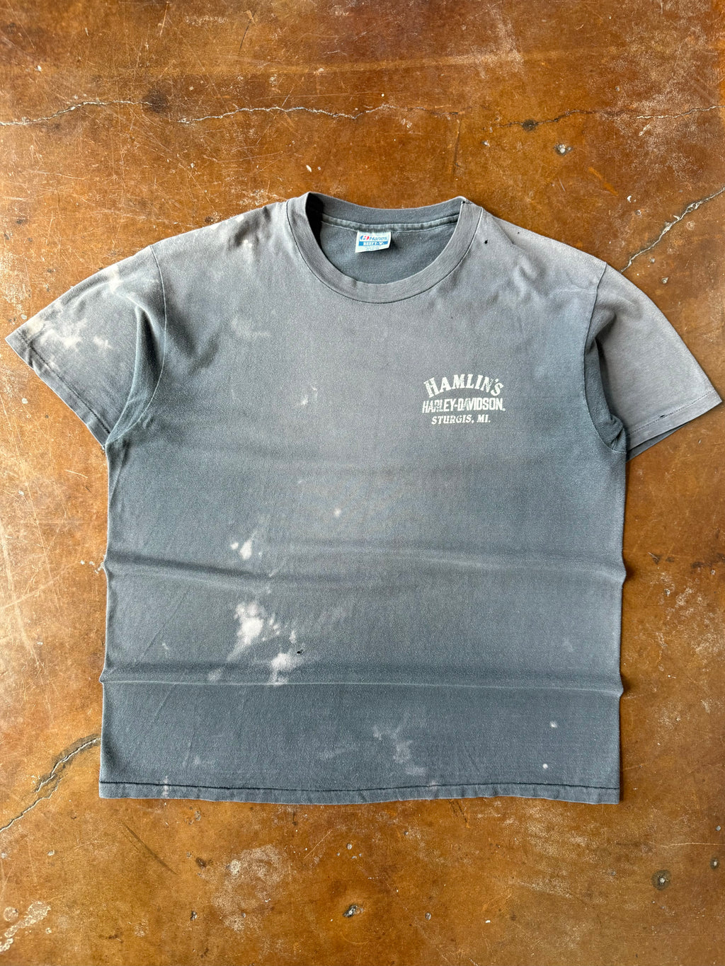 80s faded Harley Davidson "romine racing" biker shirt (XL)