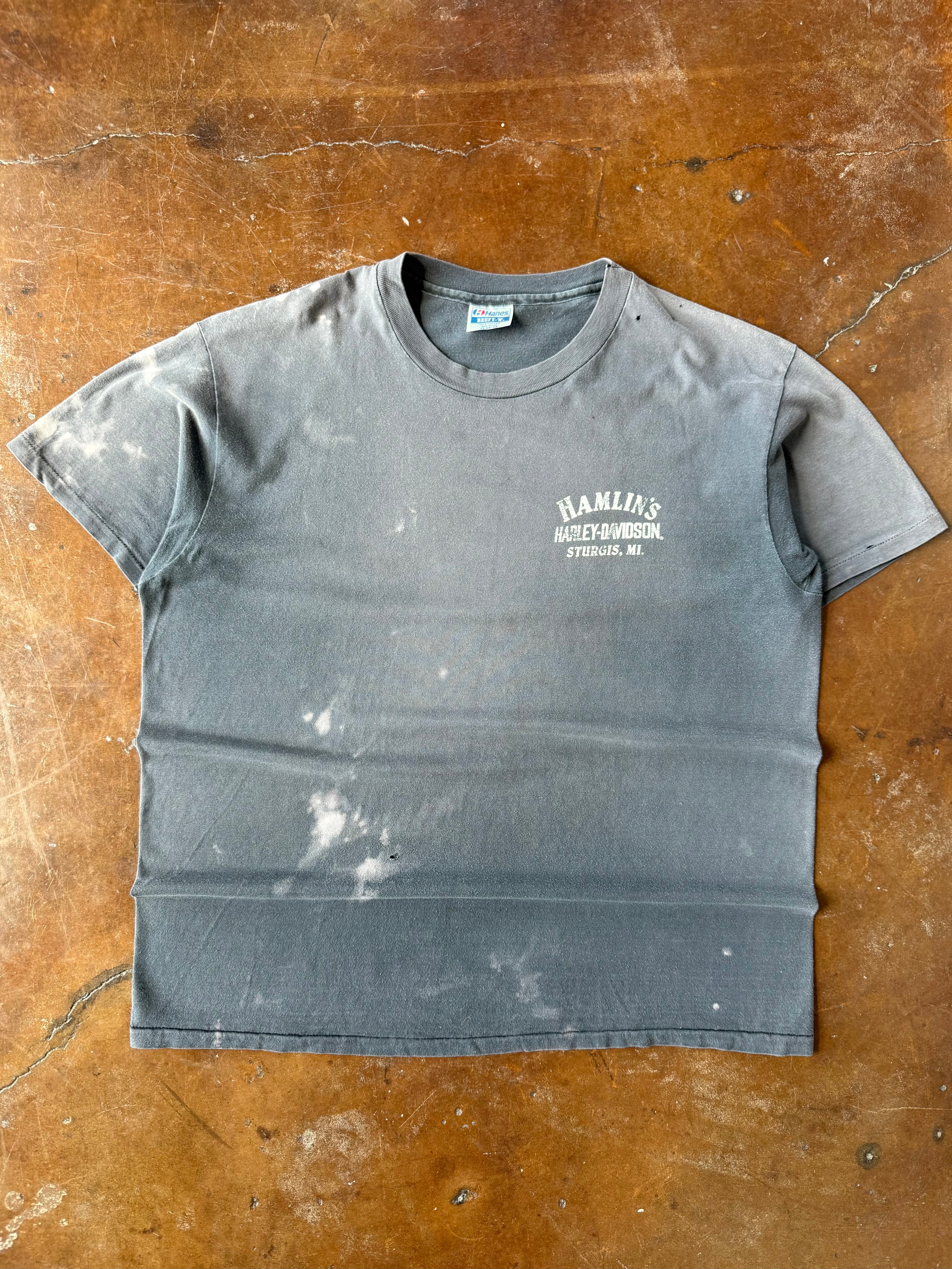 80s faded Harley Davidson "romine racing" biker shirt (XL)