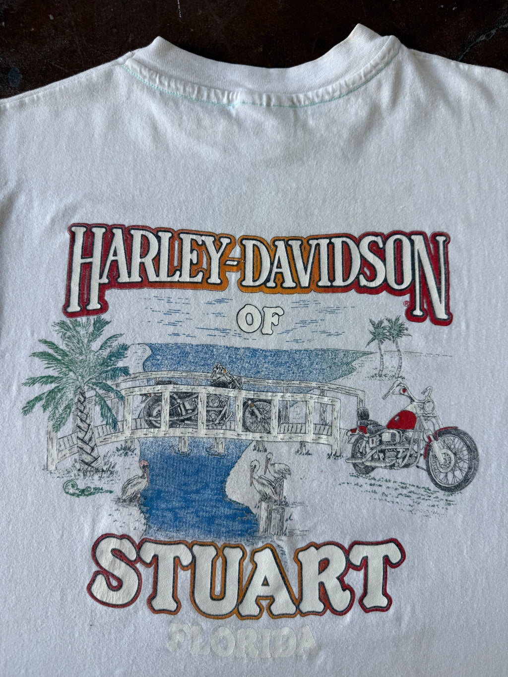 80s Harley Davidson "killer whale" biker shirt (LARGE)