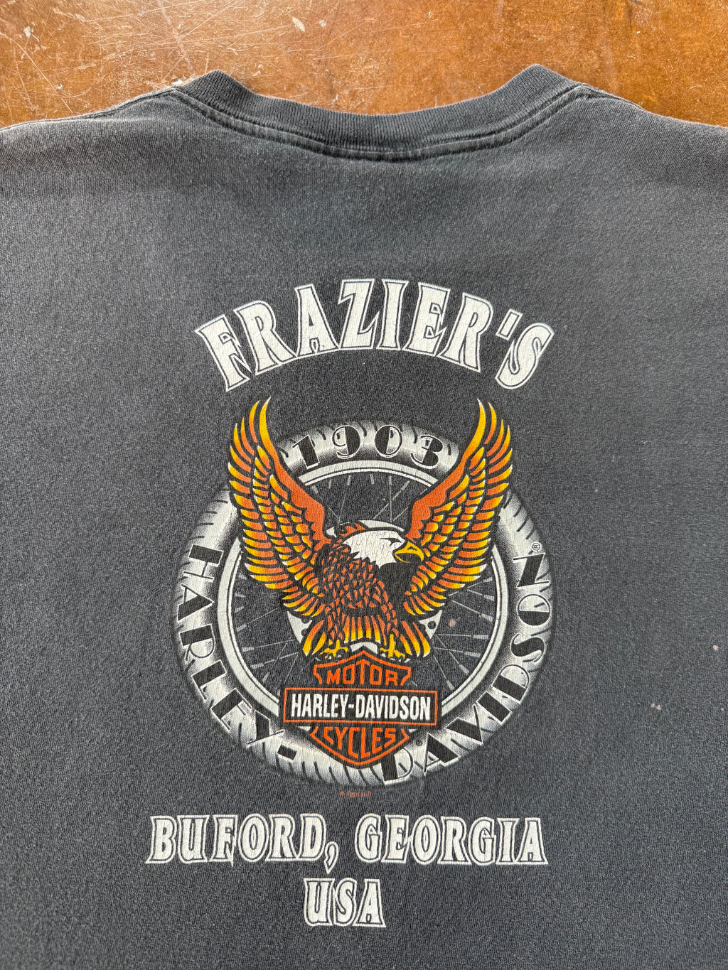 1995 Harley Davidson "flame logo" biker shirt (LARGE)