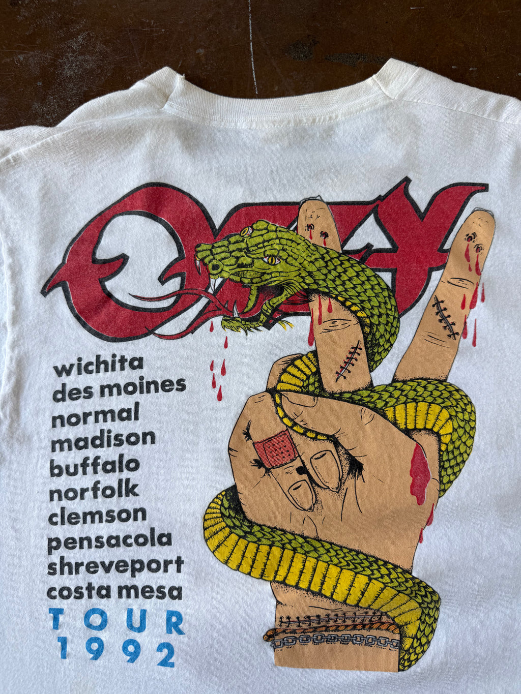 1992 Ozzy Osbourne "no more tears" tour band shirt (XL)