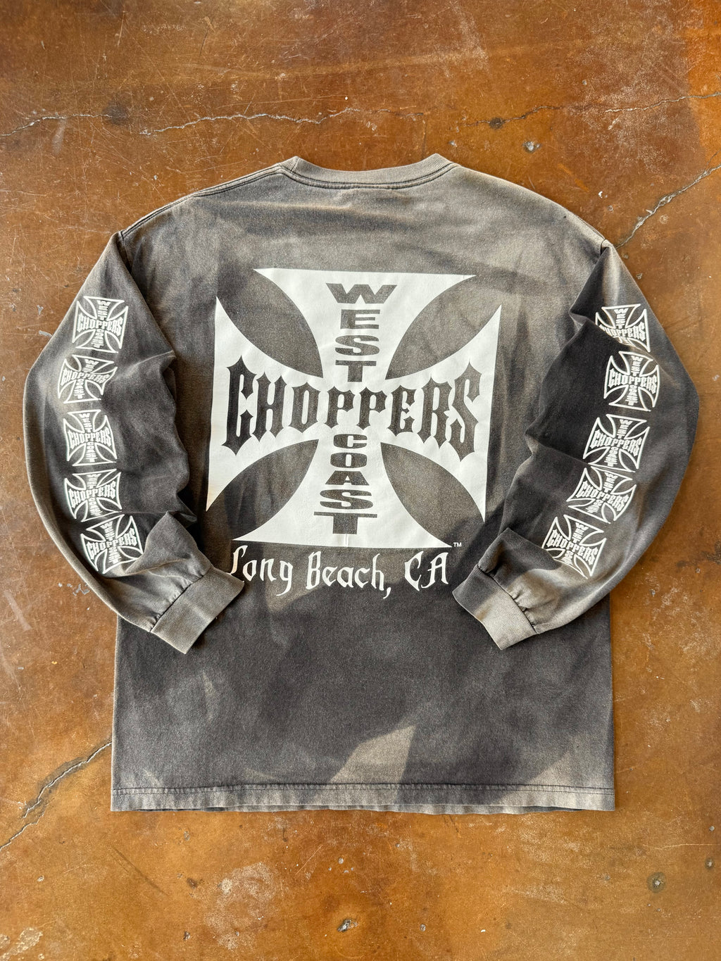 2000s faded West Coast Coppers "classic logo" biker longsleeve shirt (XL)