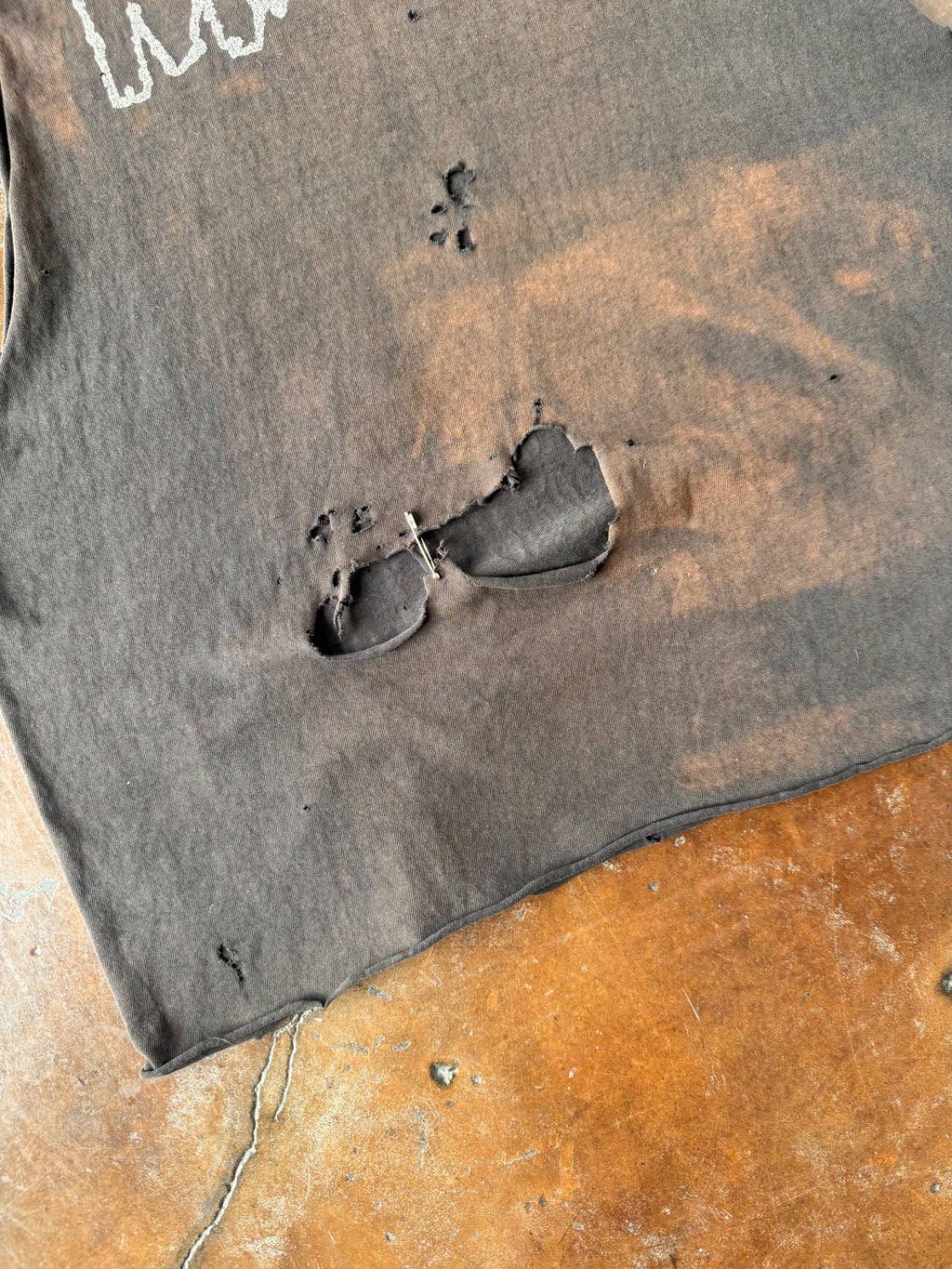 90s faded & distressed Misfits cut-off band shirt (XL)